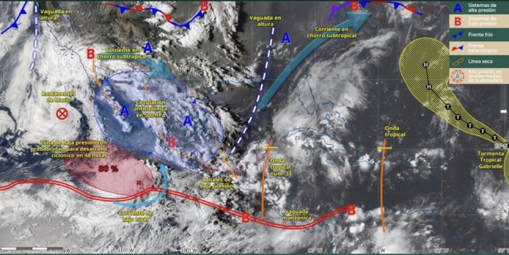Se anticipan lluvias intensas, vientos fuertes, oleaje elevado y contrastes térmicos que podrían afectar la movilidad, la infraestructura y la seguridad de la población.
