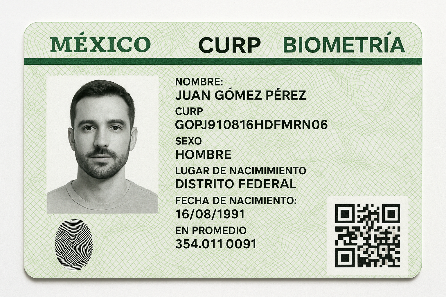 La nueva CURP, que comenzará a expedirse en todo el país a partir de este jueves 16 de octubre.