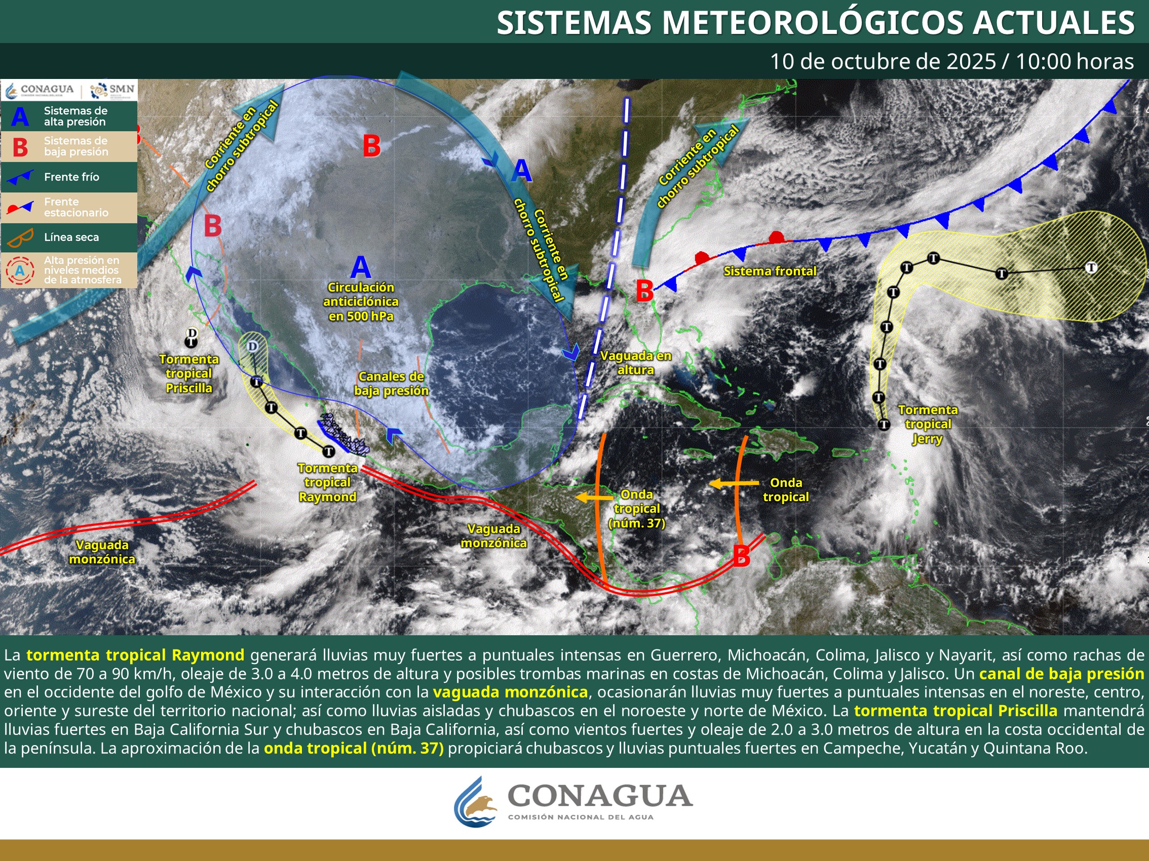 De acuerdo con el pronóstico, el sistema podría ingresar a tierra este sábado como depresión tropical.