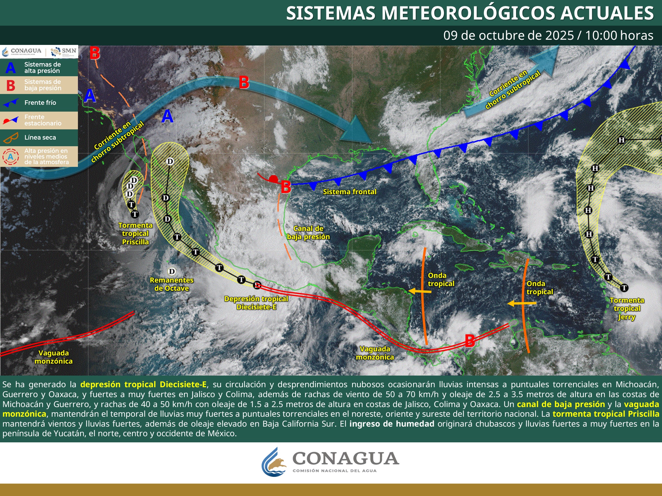 La depresión tropical Diecisiete-E del océano Pacífico se intensificó este jueves en la tormenta tropical Raymond, ubicada frente a las costas de Guerrero, informó el Servicio Meteorológico Nacional (SMN).