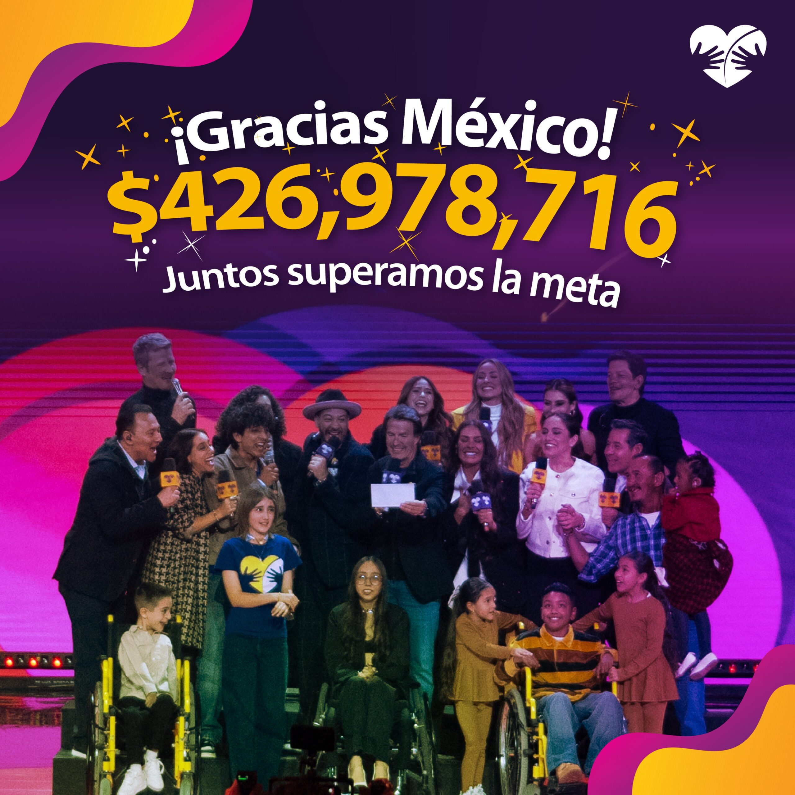El Teletón 2025 cerró con una jornada de esperanza y solidaridad al superar su meta nacional, alcanzando 426 millones 978 mil 716 pesos.