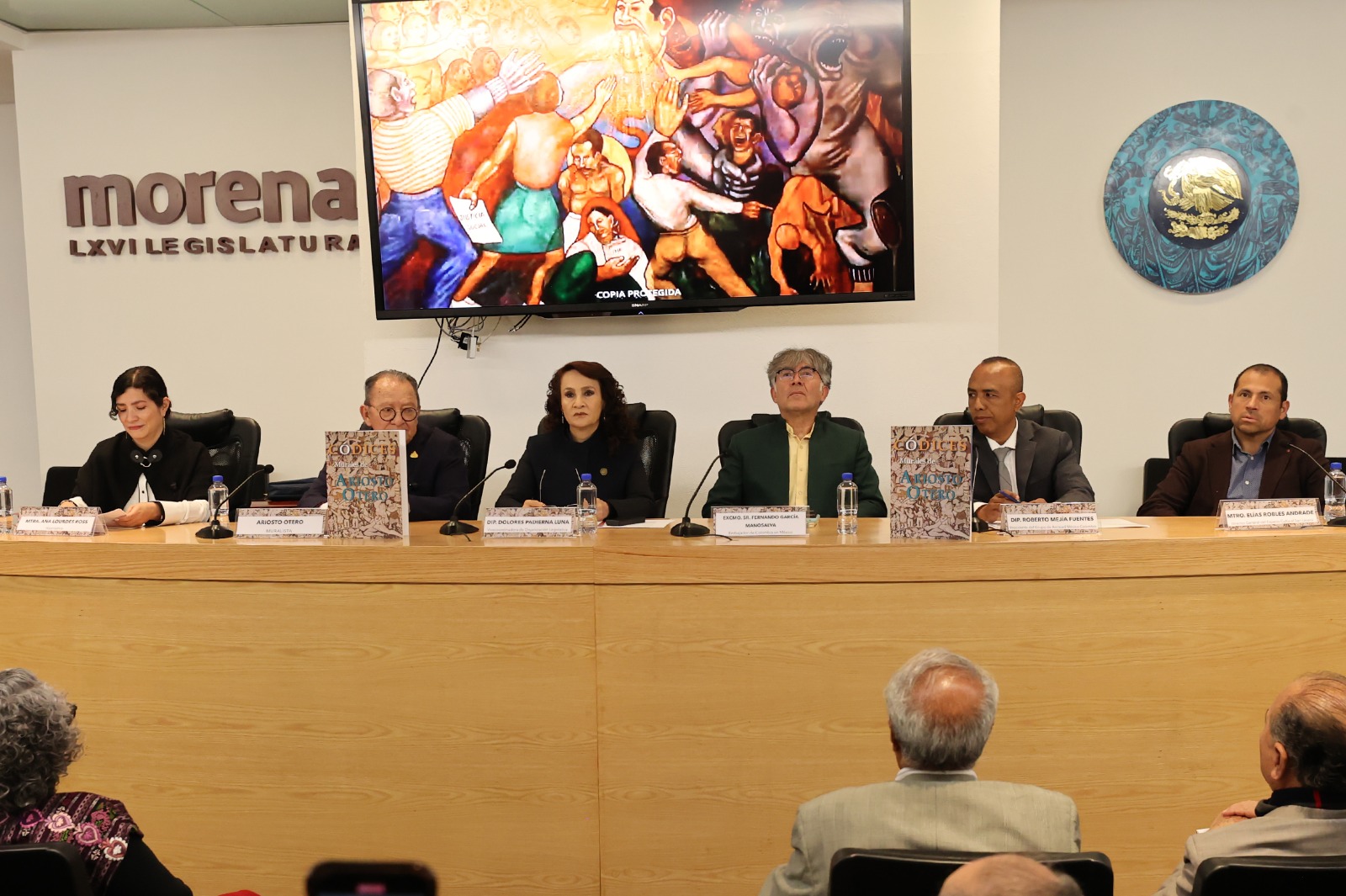 La diputada de Morena encabezó la presentación del libro “Códices. Murales de Ariosto Otero”, donde destacó que la cultura es raíz y brújula de la nación.