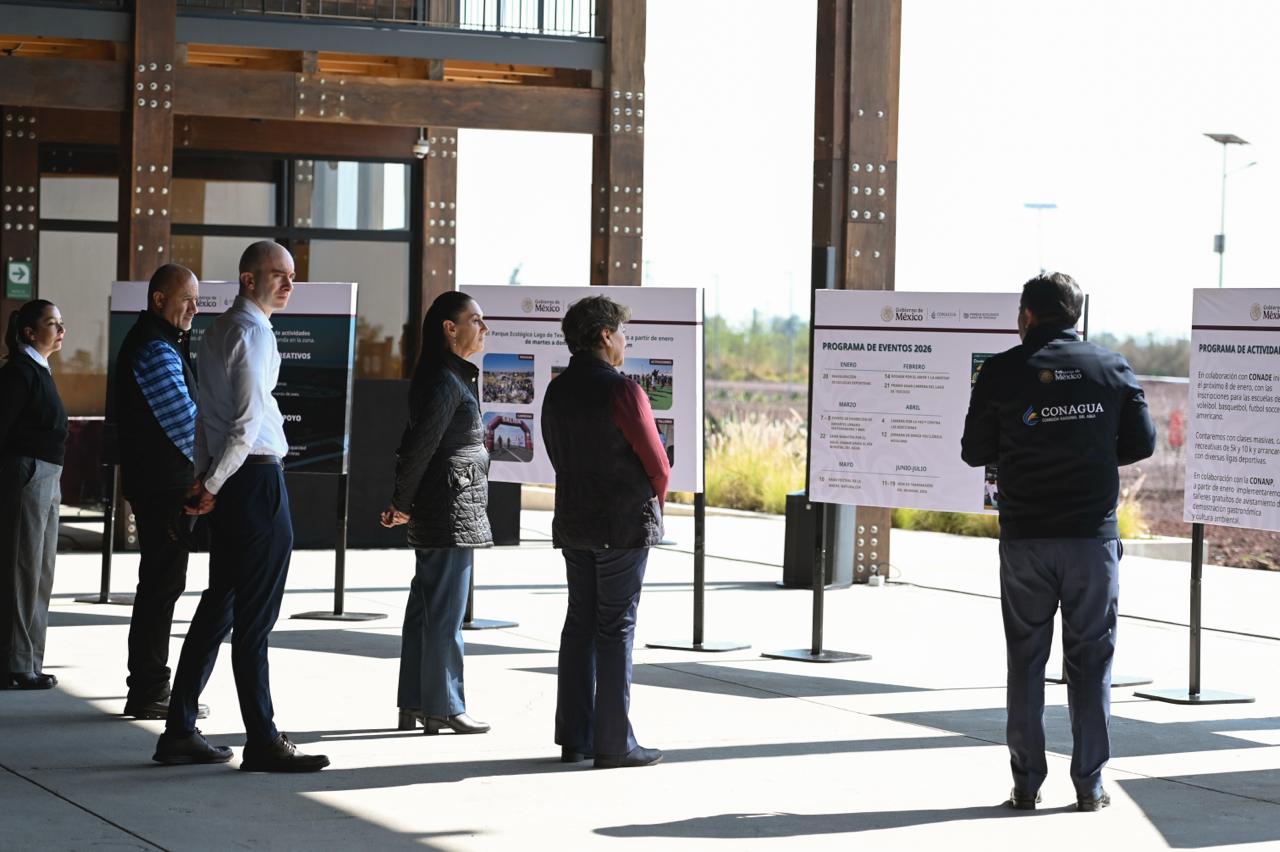La presidenta subrayó que el parque, con 14 mil hectáreas, es hoy uno de los proyectos ecológicos más grandes del Valle de México tras la cancelación del aeropuerto.