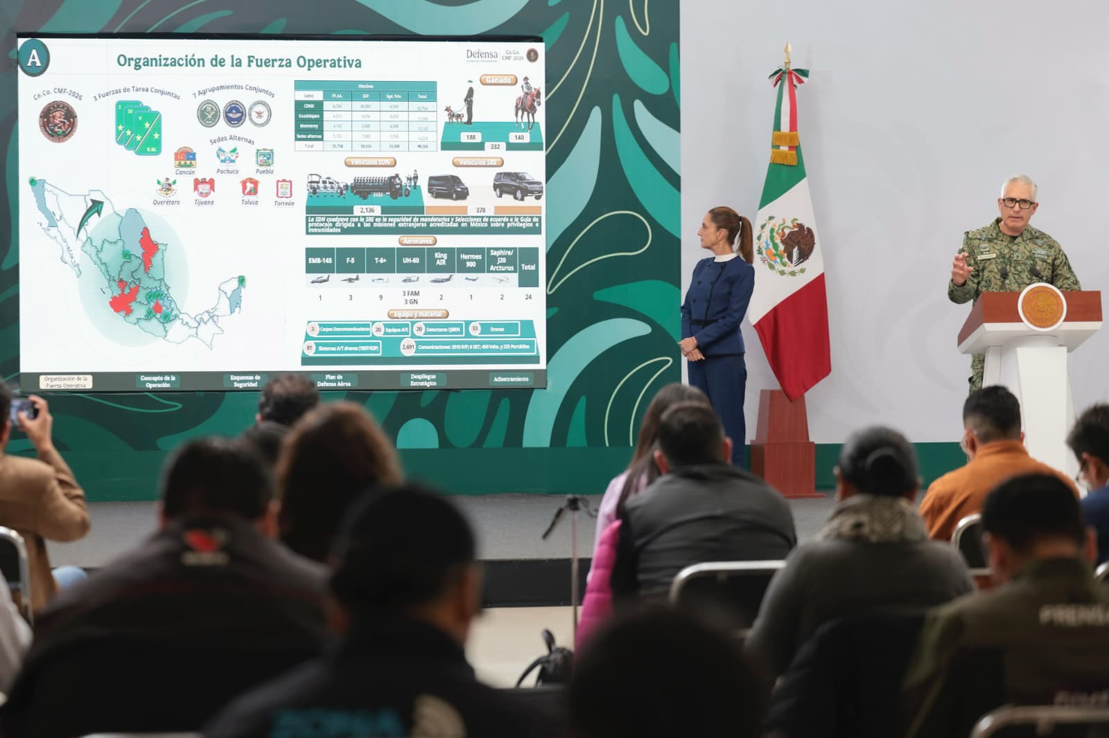 El Gobierno de México desplegará un operativo de seguridad integrado por más de 99 mil elementos de fuerzas federales, estatales y seguridad privada para garantizar la protección durante la Copa Mundial de Futbol 2026, que el país organizará junto con Estados Unidos y Canadá.