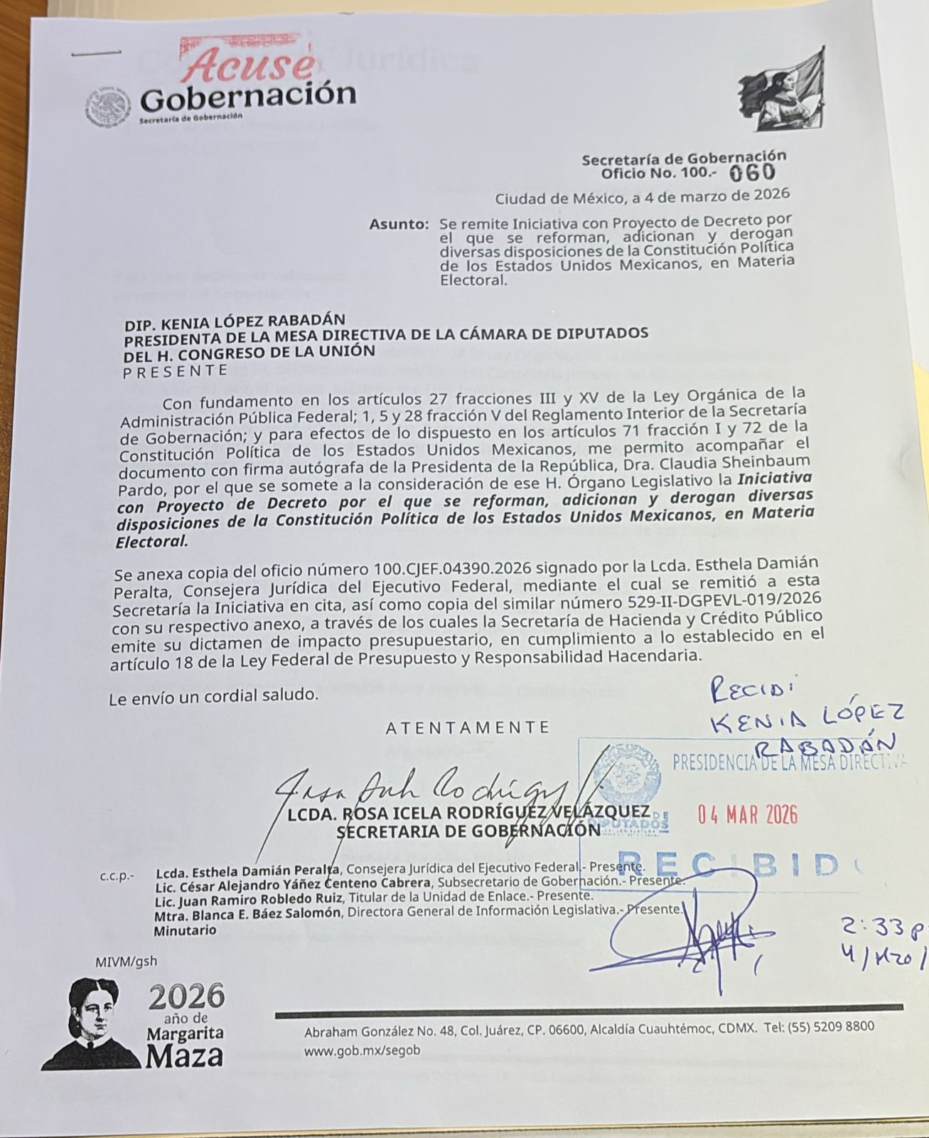 Las comisiones de la Cámara de Diputados prevén discutir el dictamen el próximo martes para llevarlo al Pleno un día después; la iniciativa plantea cambios en la integración del Congreso y una reducción del gasto electoral.