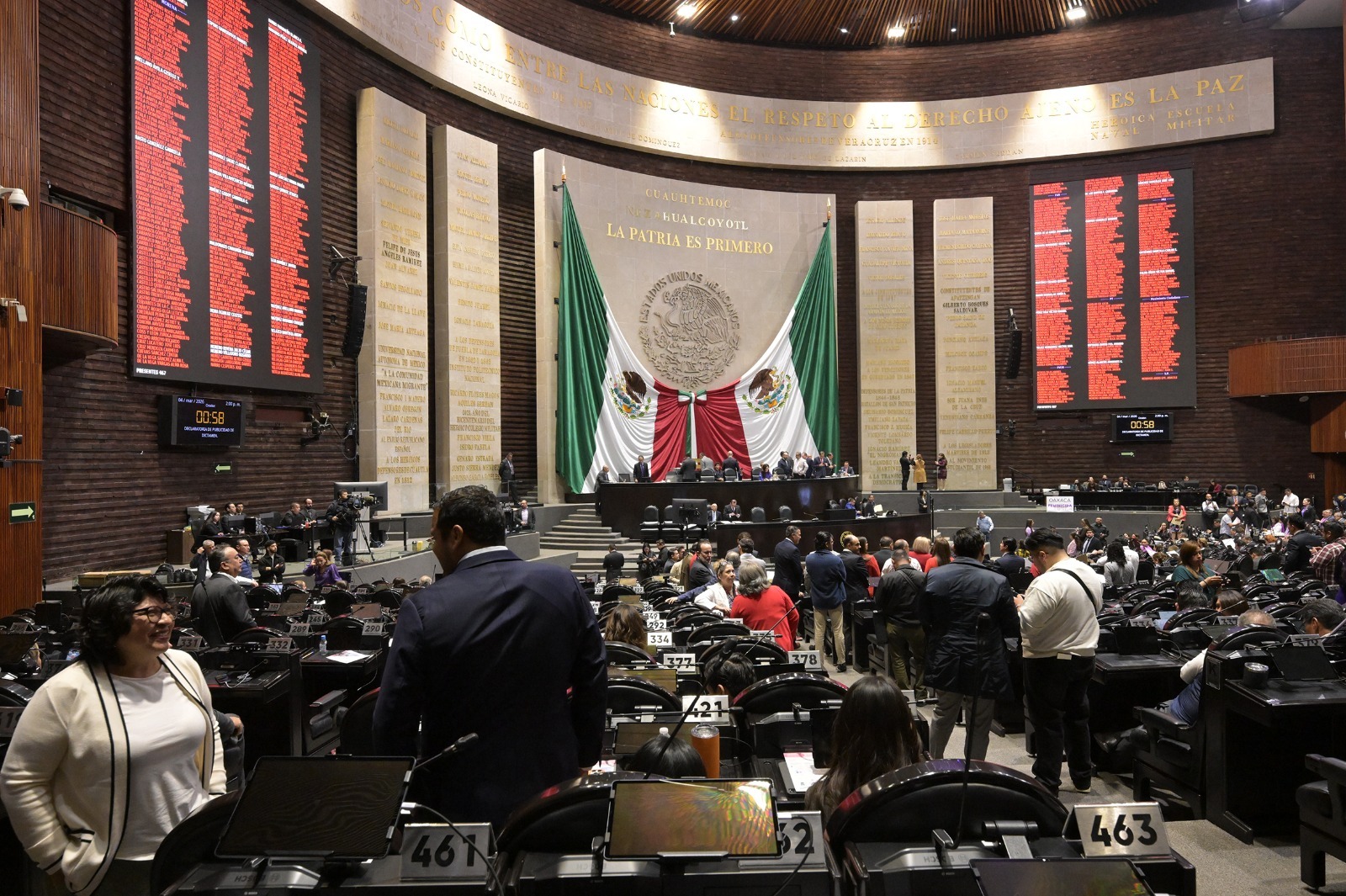 La Cámara de Diputados avaló la reforma al artículo 127 constitucional que fija un tope a jubilaciones y pensiones de servidores públicos; el decreto pasa al Senado tras recibir respaldo de 20 congresos estatales.