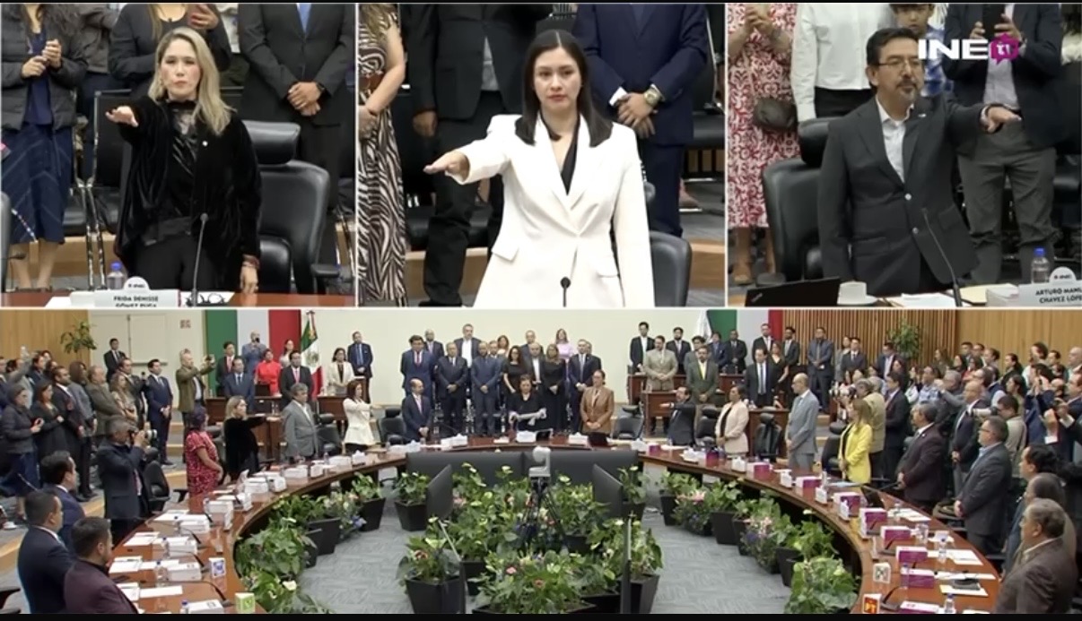 Los tres integrantes designados por la Cámara de Diputados rindieron protesta este miércoles para un periodo que concluirá en 2035. La presidenta del organismo llamó a fortalecer la confianza ciudadana y trabajar con imparcialidad.