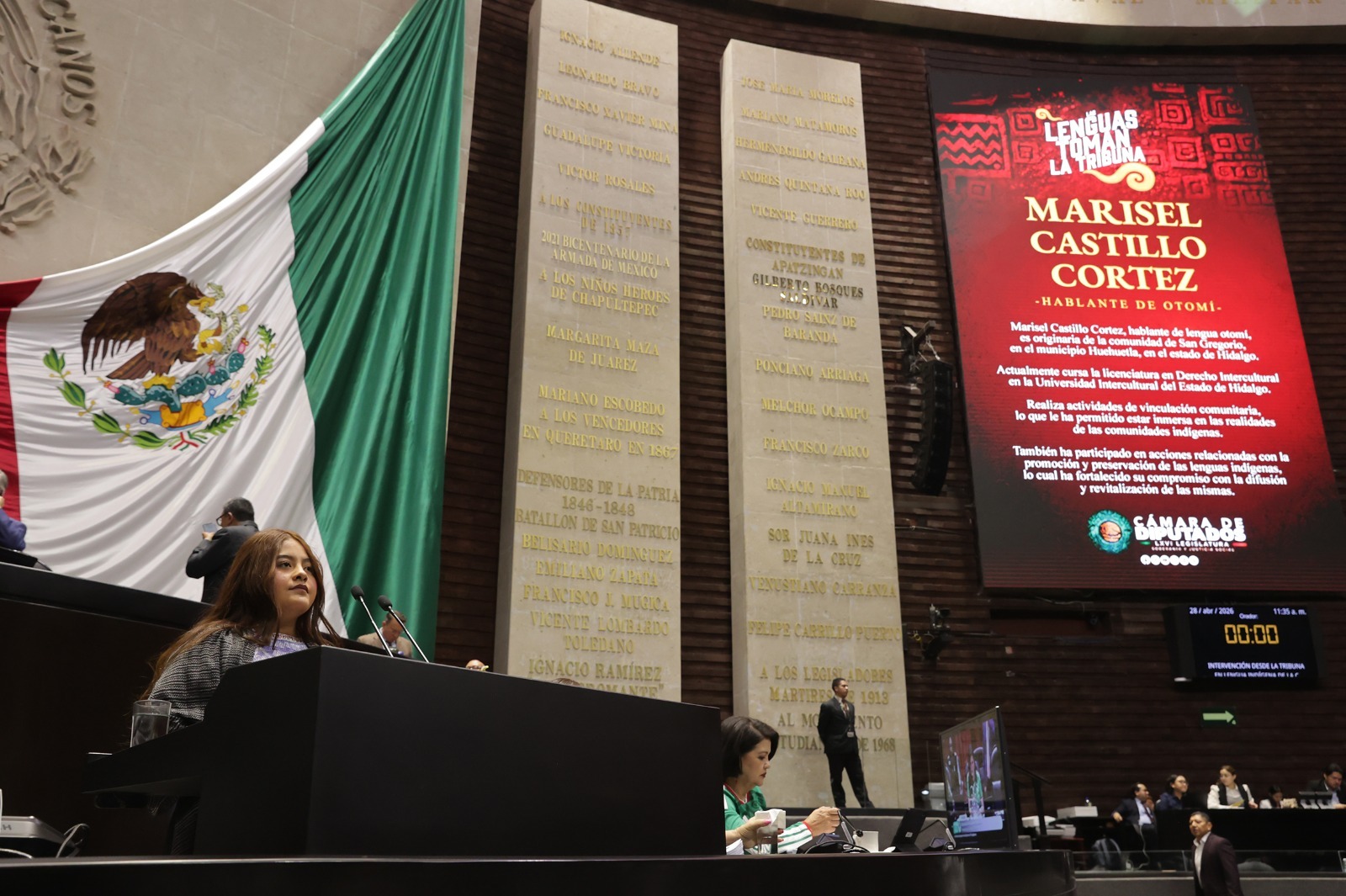 Marisel Castillo Cortez advirtió en la Cámara de Diputados que el reconocimiento legal no basta y urgió políticas públicas, presupuesto, intérpretes y educación bilingüe para frenar el desplazamiento lingüístico.