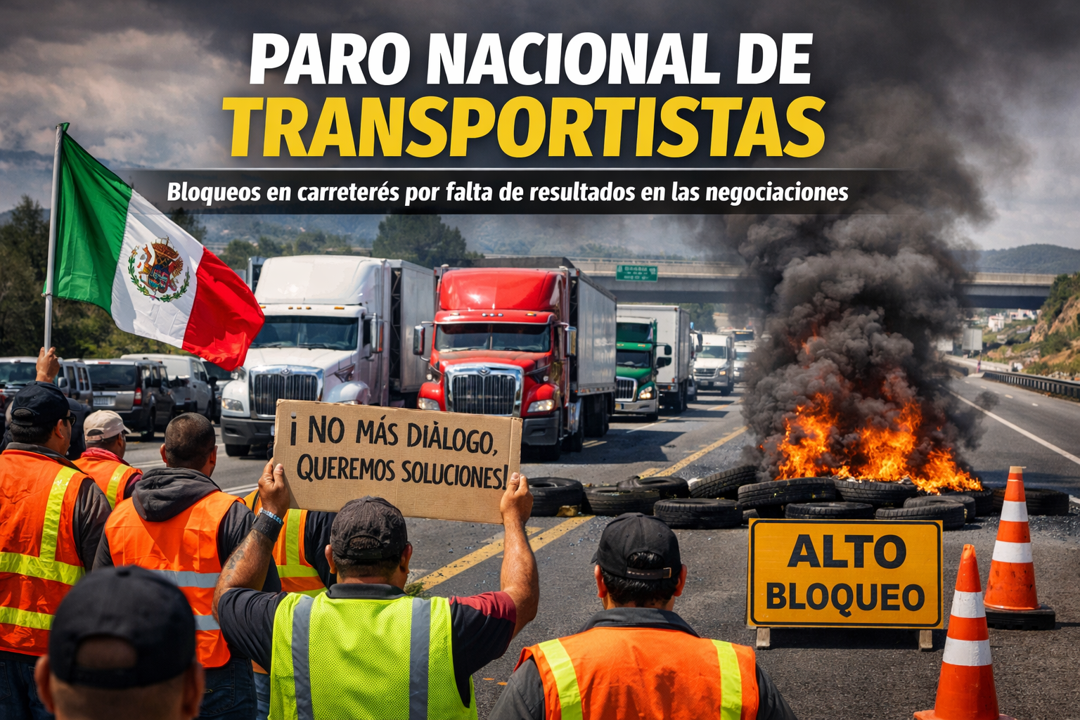 Pese a mesas de diálogo con el Gobierno, transportistas y productores confirmaron bloqueos en carreteras clave del país ante inseguridad, extorsiones y promesas incumplidas.