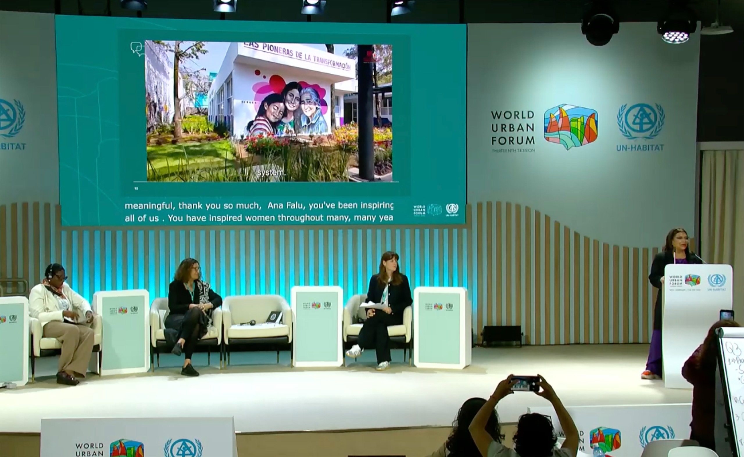 La jefa de Gobierno de la Ciudad de México pidió construir una nueva gobernanza internacional con mayor participación de las ciudades y advirtió que la vivienda no puede seguir siendo tratada como mercancía.