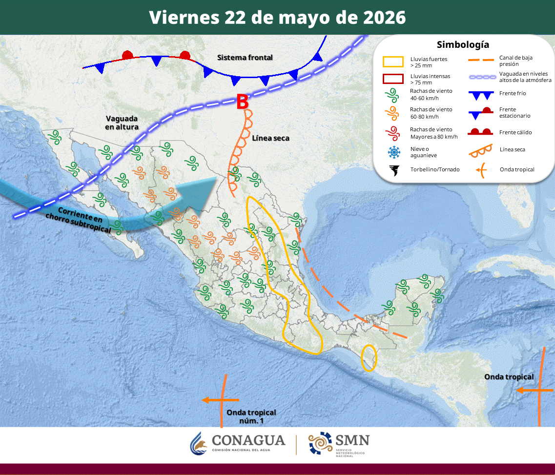 El SMN alertó por precipitaciones con riesgo de inundaciones y fuertes rachas de viento en el norte del país, mientras continúa la onda de calor en gran parte del territorio nacional.
