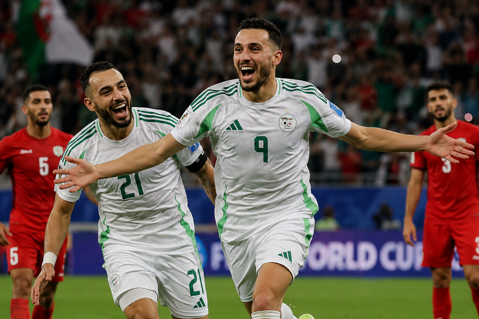 Benbouali y Gouiri firman la remontada que revive a Argelia