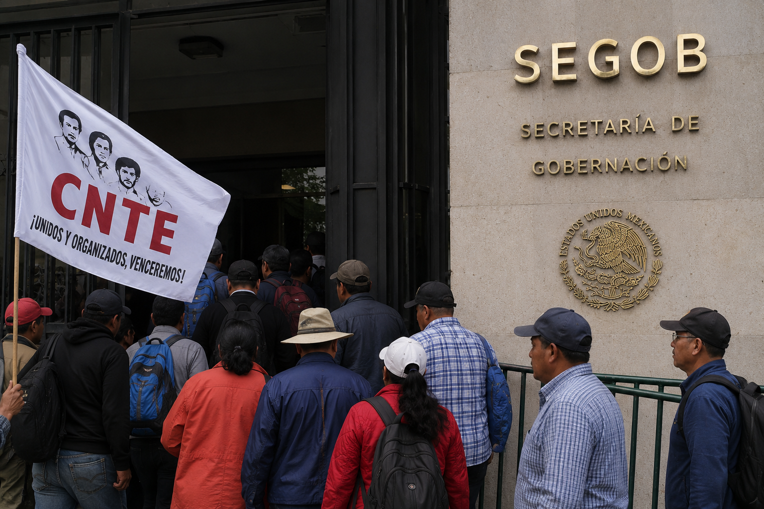 Dirigencia magisterial retoma negociaciones con Segob y SEP.