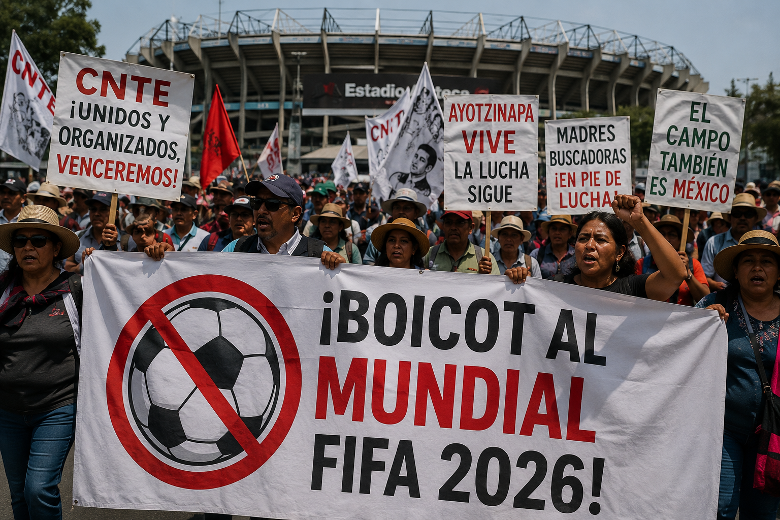 Magisterio inicia paro nacional y llama a un boicot durante el Mundial