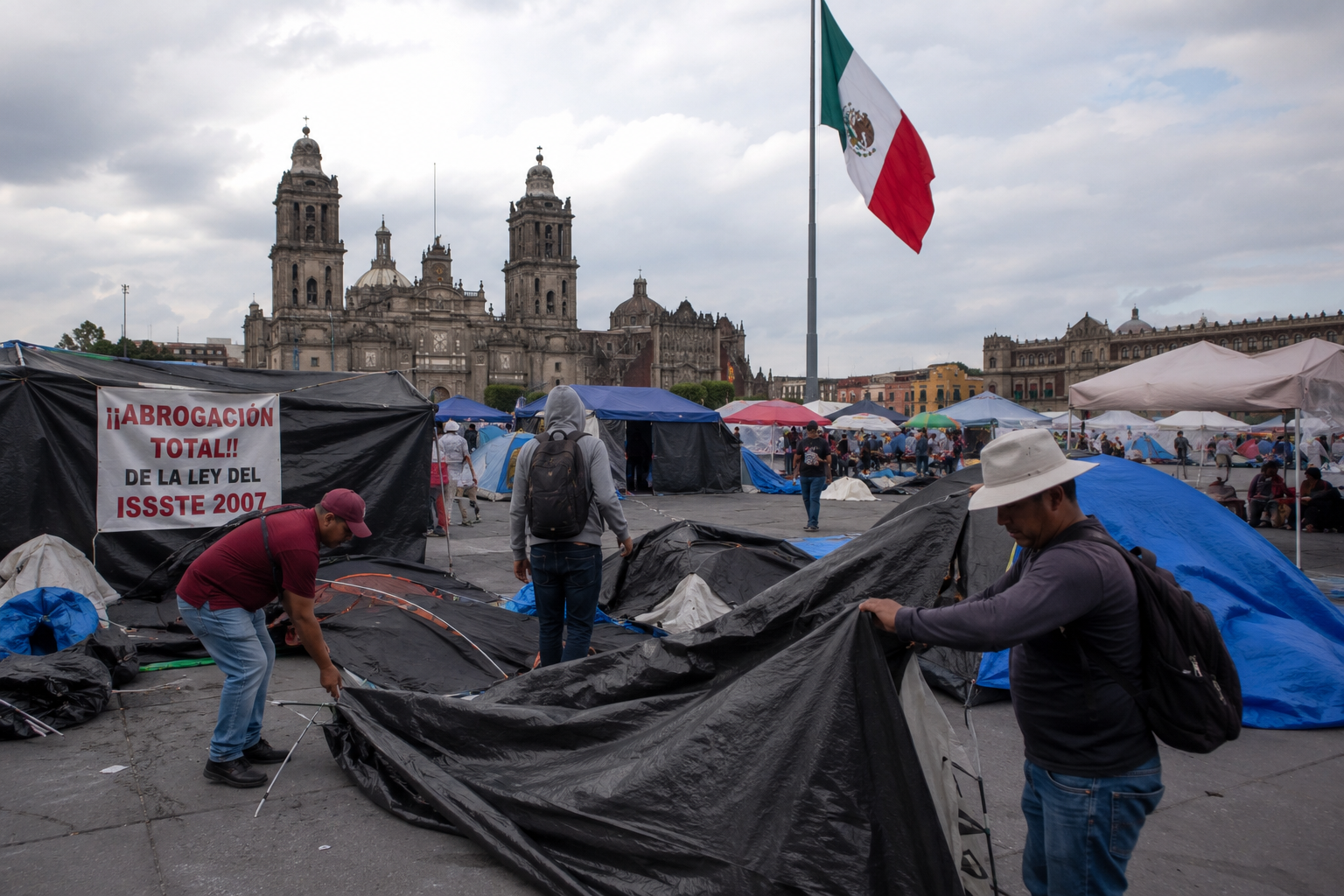 Línea dura se impone en la CNTE y mantiene paro pese al repliegue.