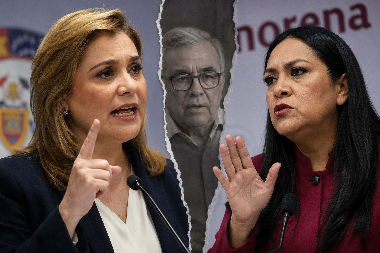Gobernadora y líder de Morena escalan confrontación en redes.