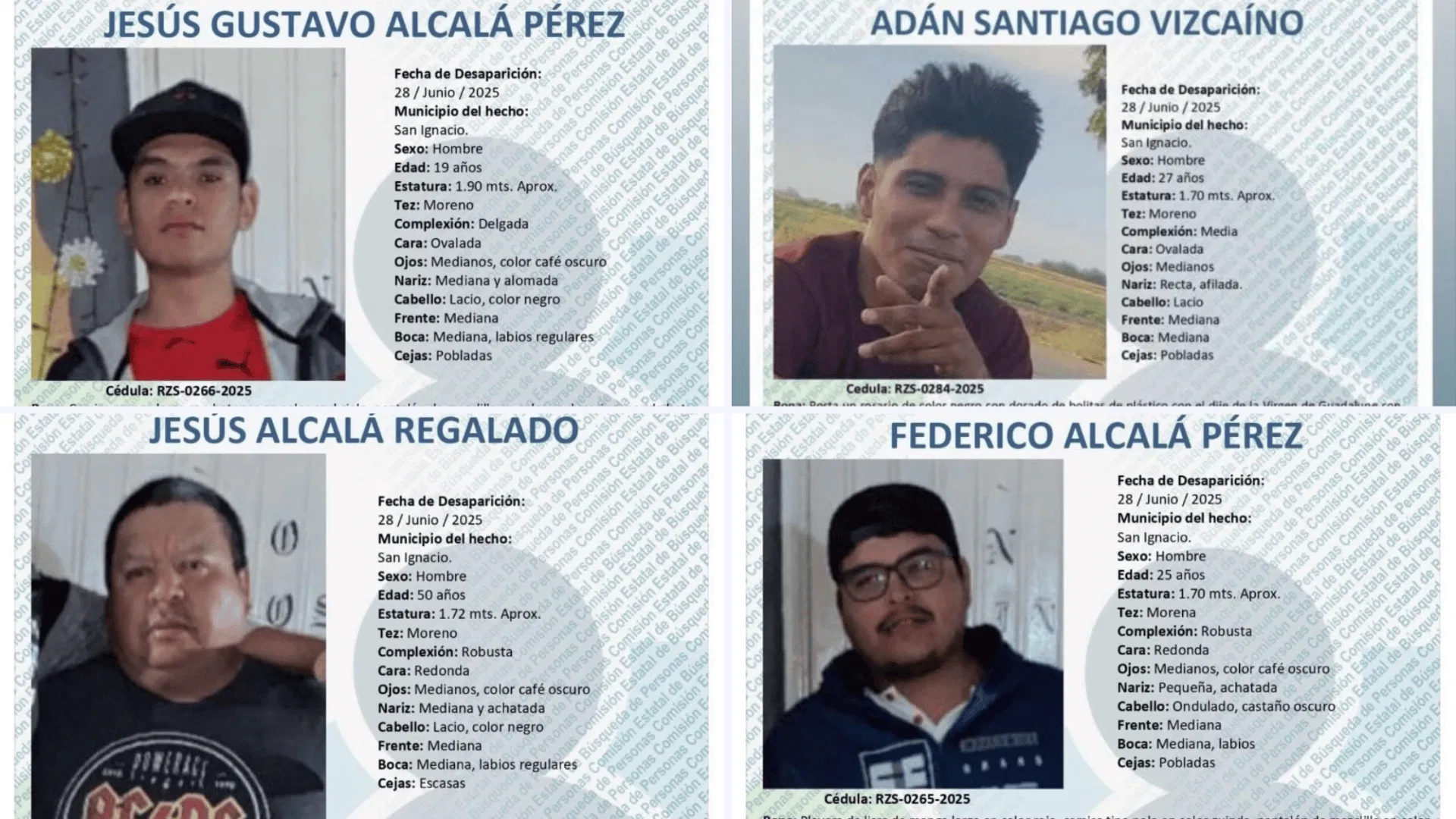 Los cuatro hombres fueron localizados en costales en Culiacán.