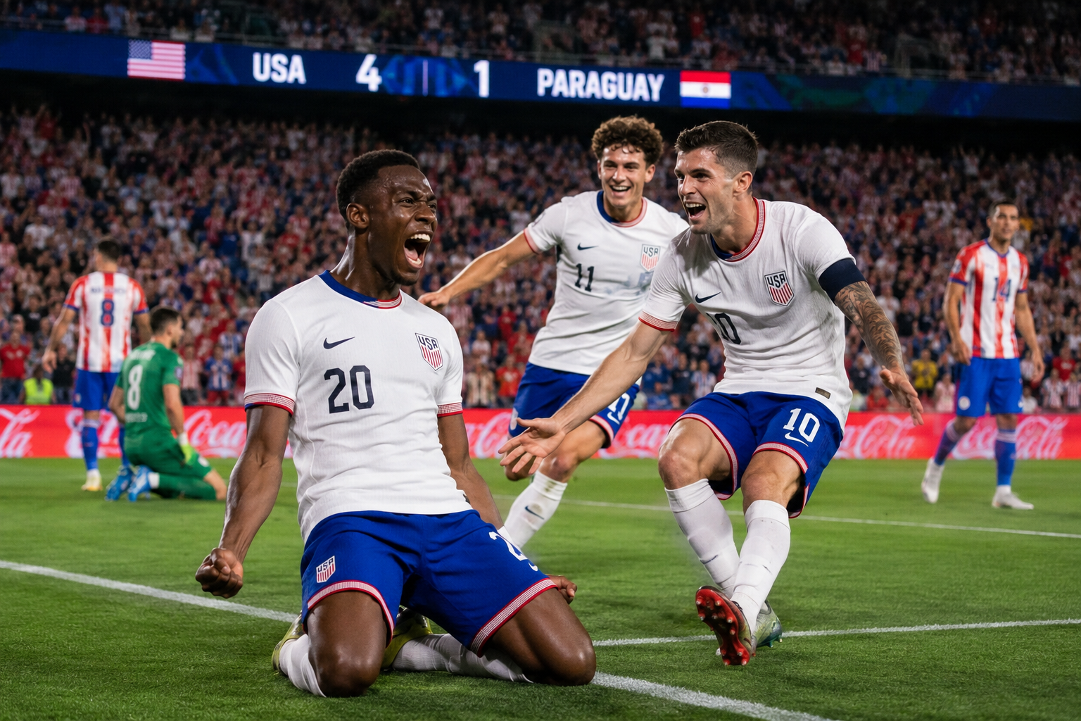 Balogun lidera la fiesta de goles en el debut de EE.UU. en casa