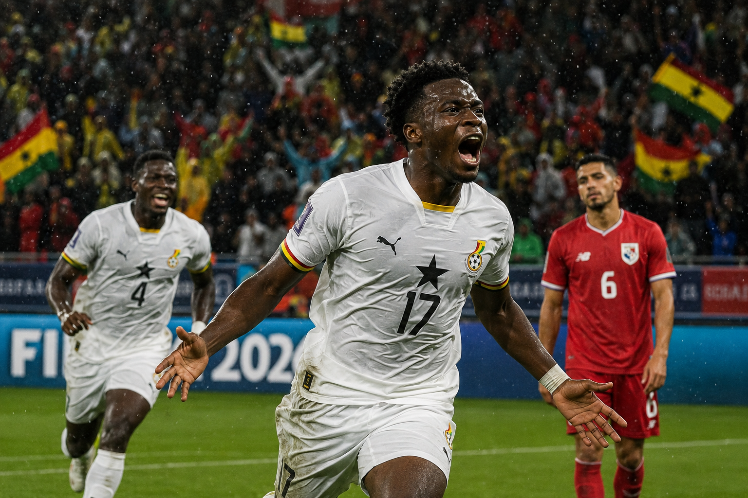 Yirenkyi marcó al 95' y dio a Ghana una victoria clave ante Panamá