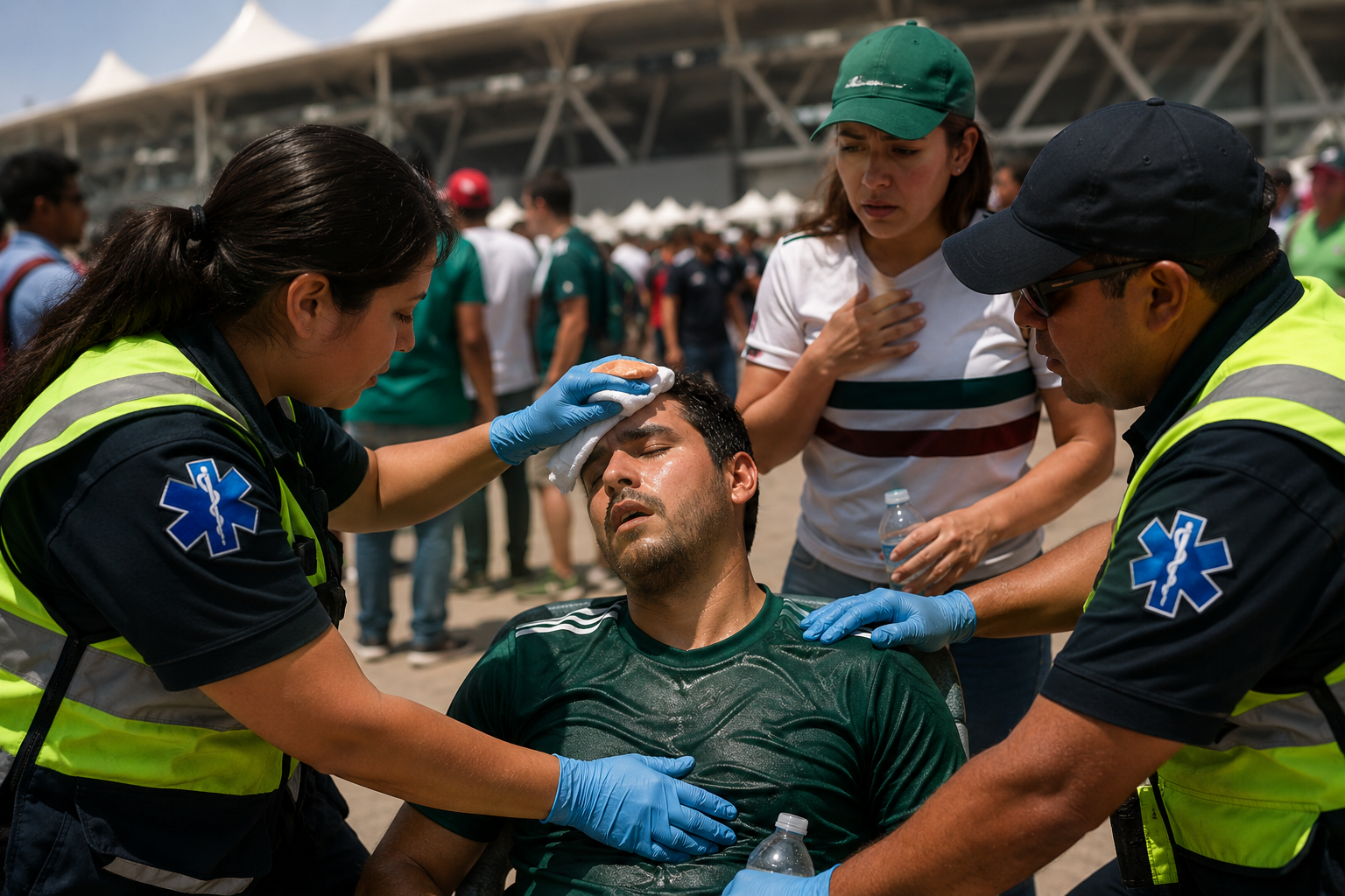 Calor extremo y aglomeraciones disparan emergencias en Fan Fest.