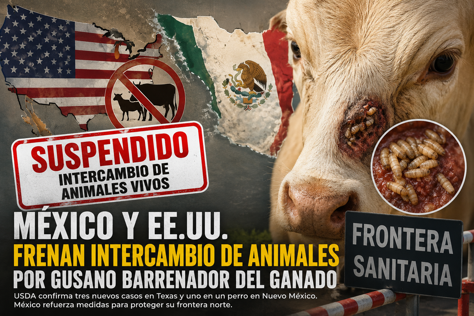 USDA detecta nuevos casos y México endurece medidas sanitarias