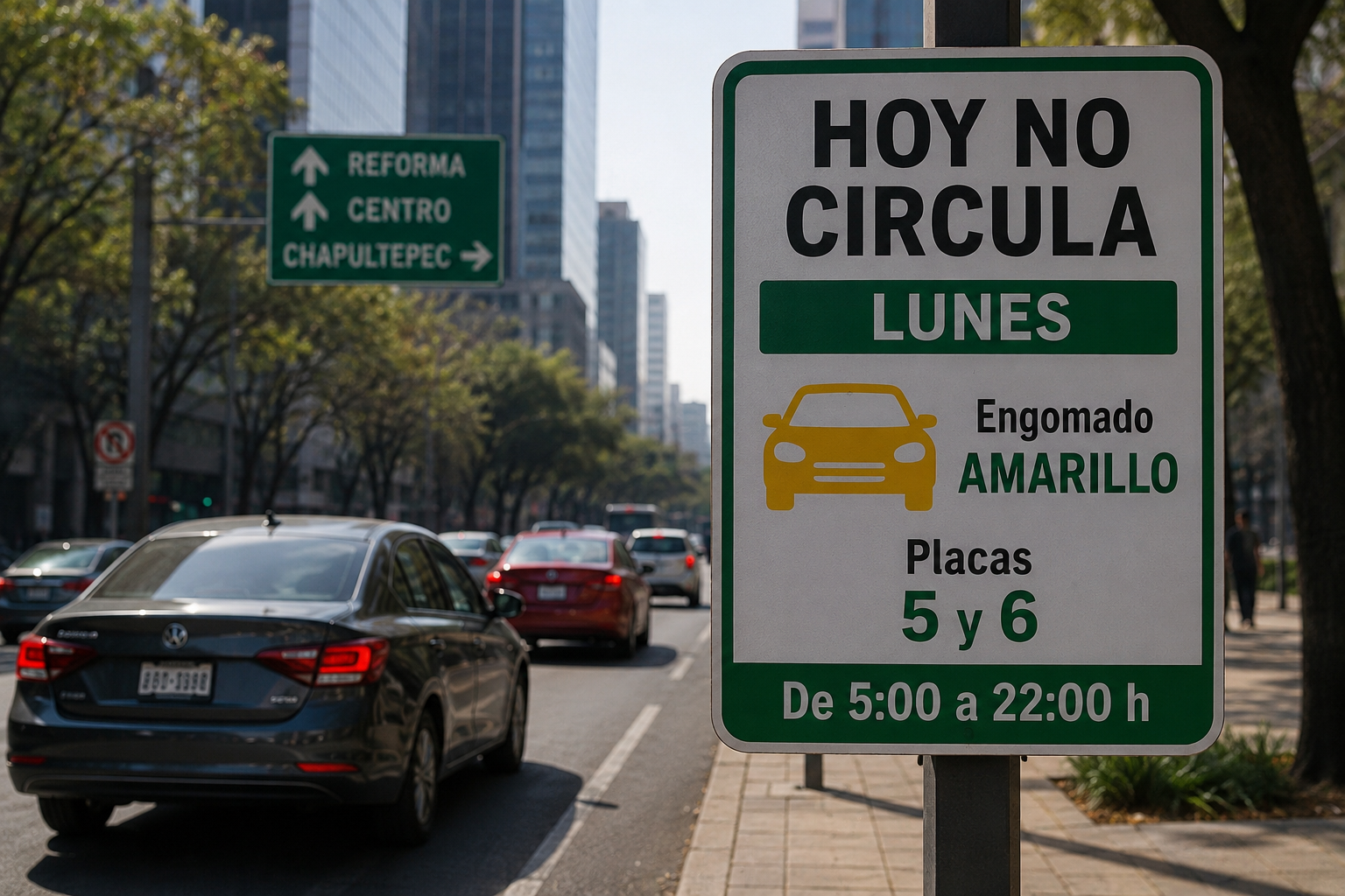 Restricción vehicular aplica de 5:00 a 22:00 horas este lunes.