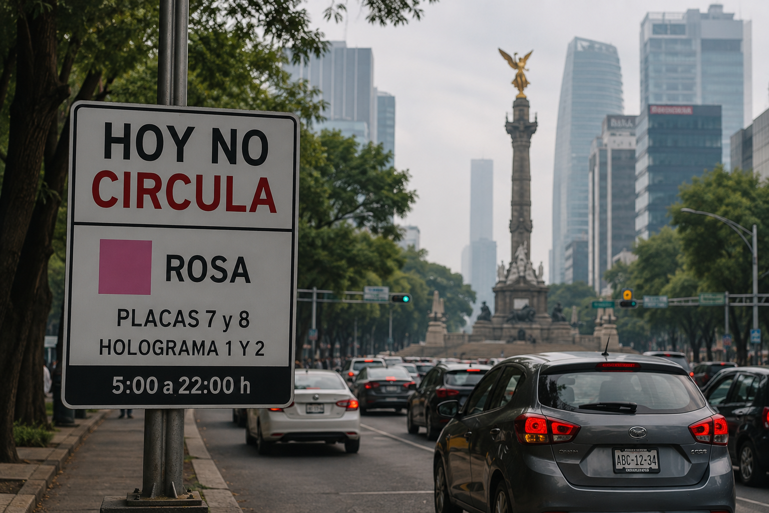 La medida aplica de las 05:00 a las 22:00 horas para unidades con holograma 1 y 2. Hasta el momento no se ha decretado contingencia ambiental que implique restricciones adicionales.