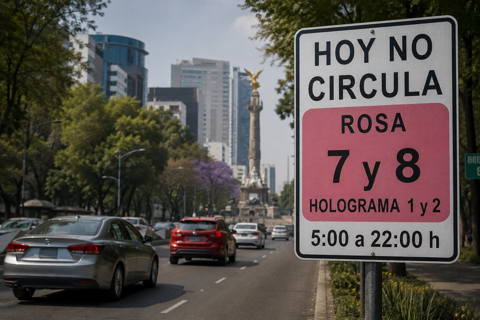 Engomado rosa y hologramas 1 y 2 tendrán restricción vehicular