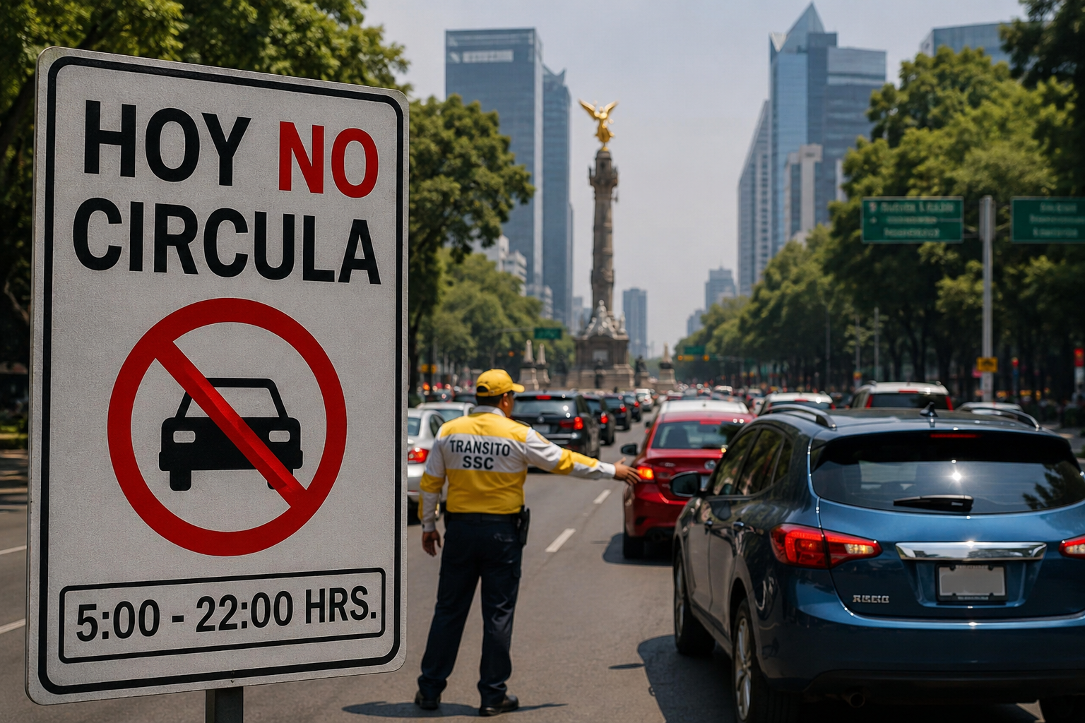 Engomado azul y placas 9 y 0 no circulan este viernes en el Valle de México.