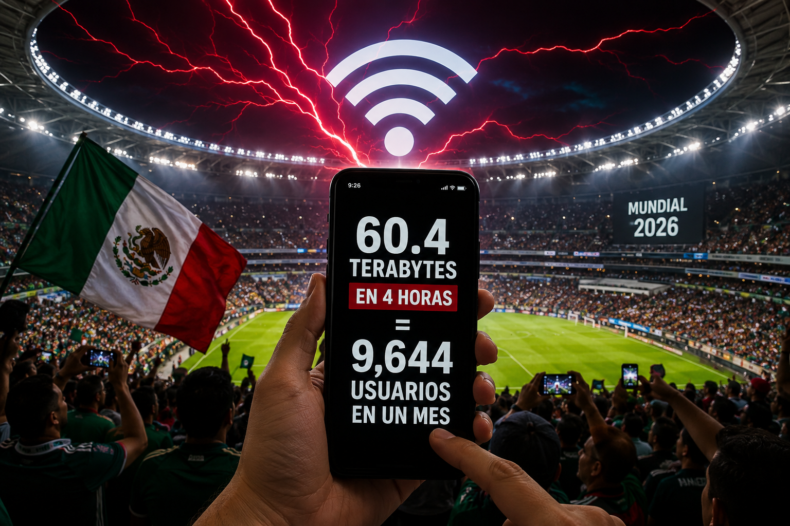 Consumo récord de 60.4 TB exhibe reto digital del Mundial.