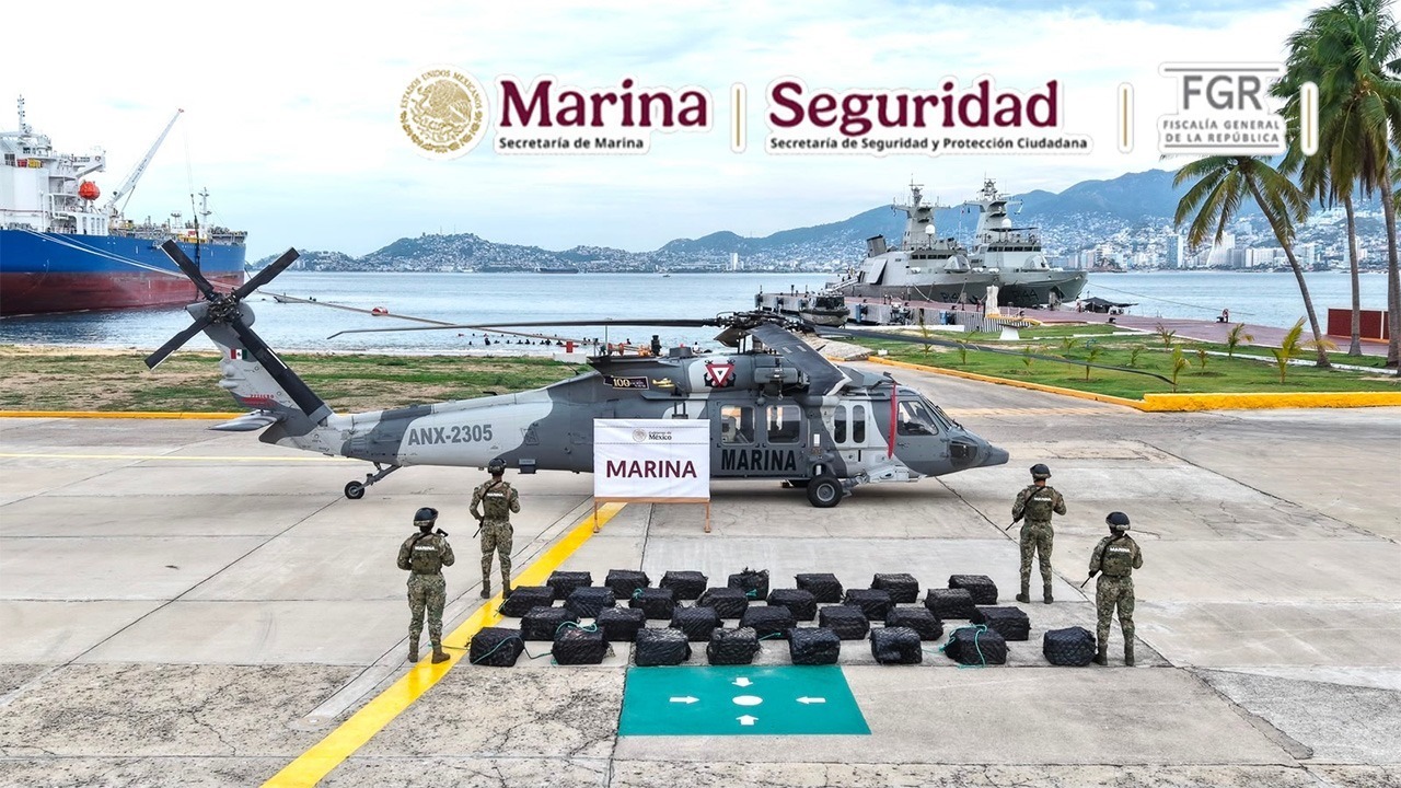 El decomiso de 1,360 kilogramos de aparente cocaína en el municipio de Tecpan de Galeana representa una afectación económica estimada en 283 millones de pesos para grupos delictivos