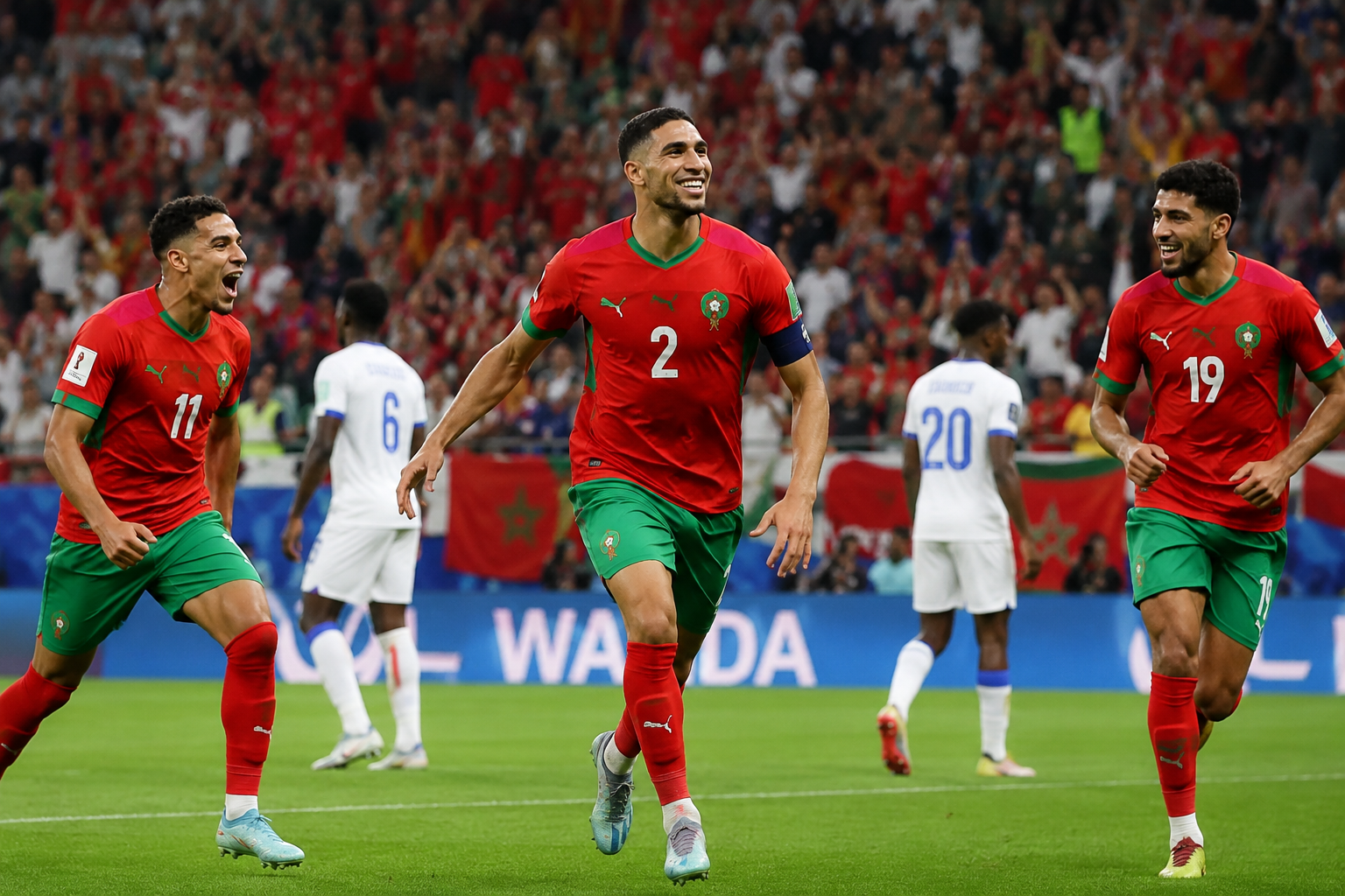 Marruecos reaccionó a tiempo, venció 4-2 a Haití y avanzó de ronda.