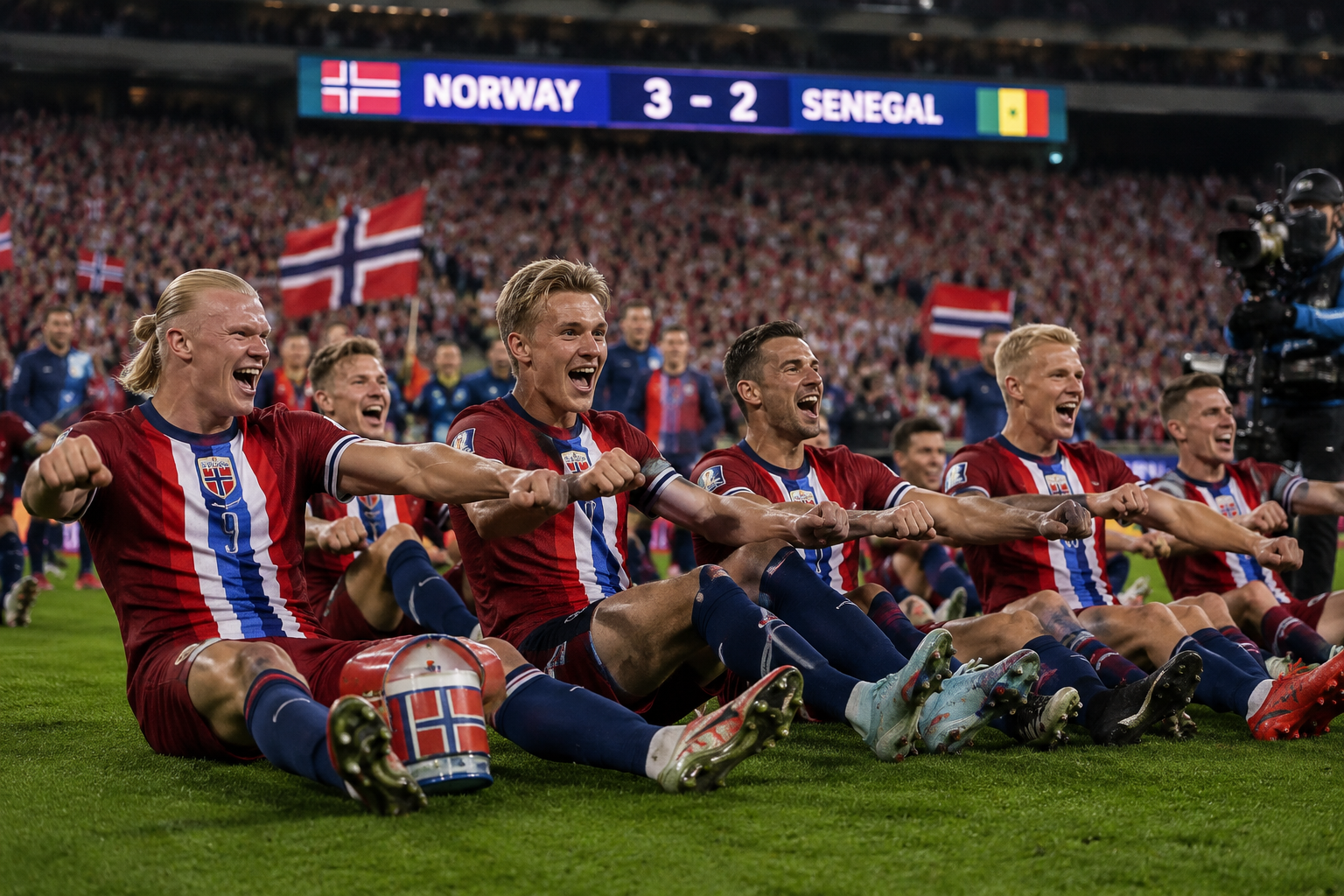 Doblete de Haaland y festejo vikingo sellan pase noruego.