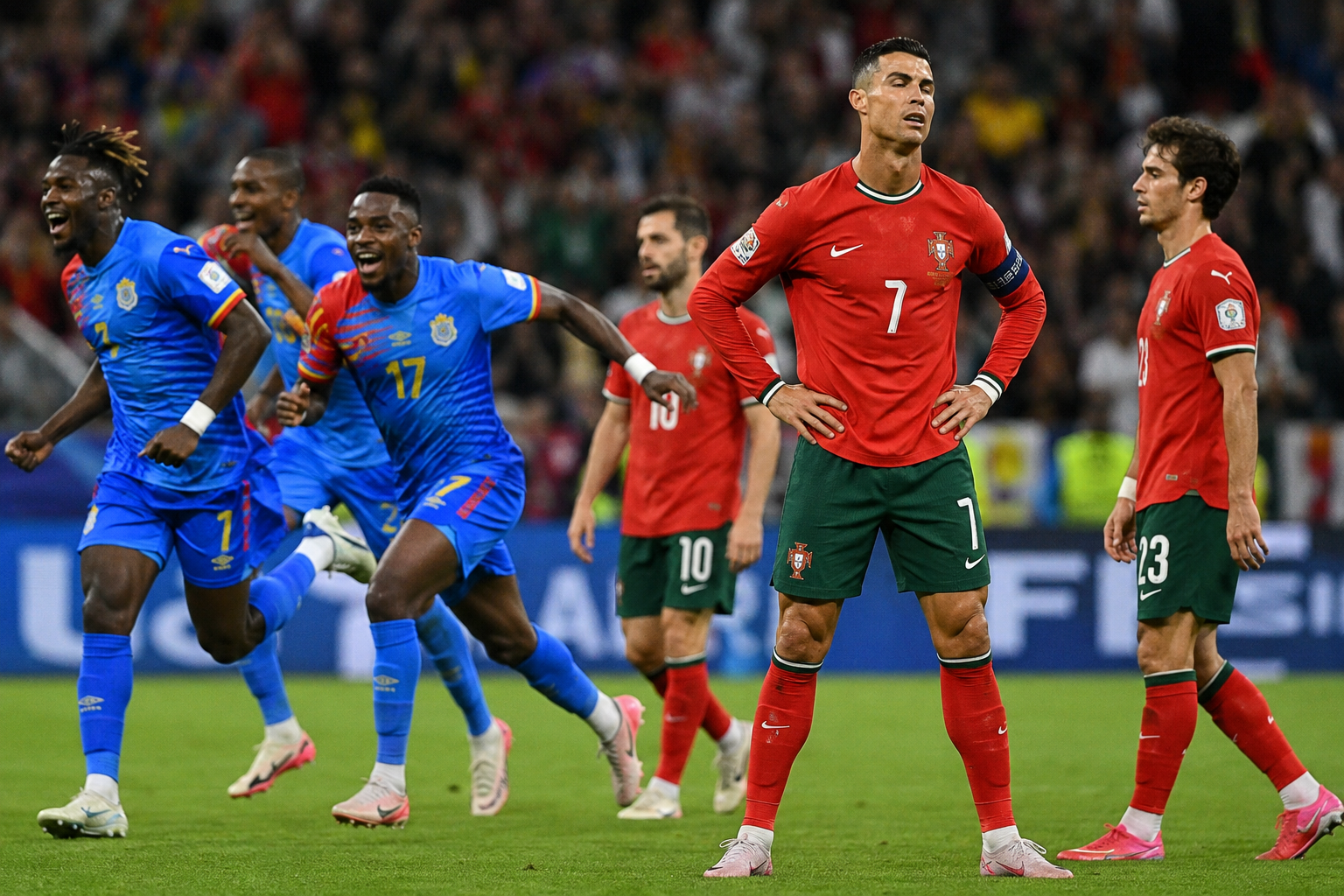 Lusos dejan dudas al igualar 1-1 ante una combativa RD Congo.
