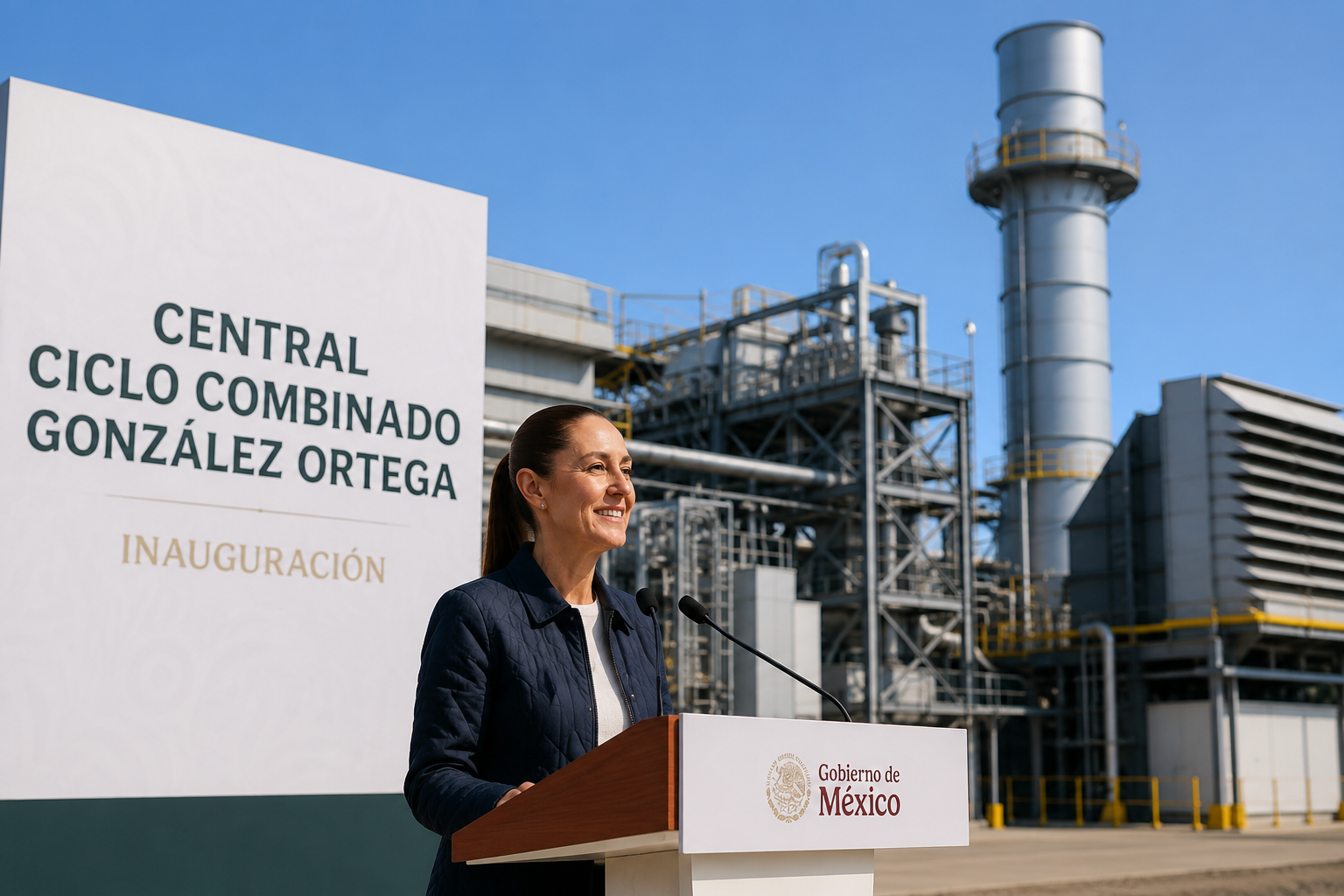 La presidenta de México encabezará la puesta en marcha de la Central Ciclo Combinado González Ortega, ubicada en el Parque Industrial Valle de Puebla, en Mexicali, Baja California, como parte de su agenda oficial del 21 de junio de 2026.