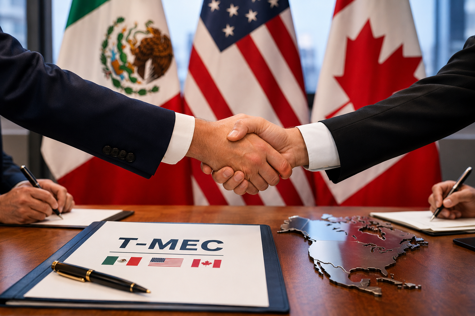 México y EU afinan posturas rumbo a la revisión decisiva del T-MEC.