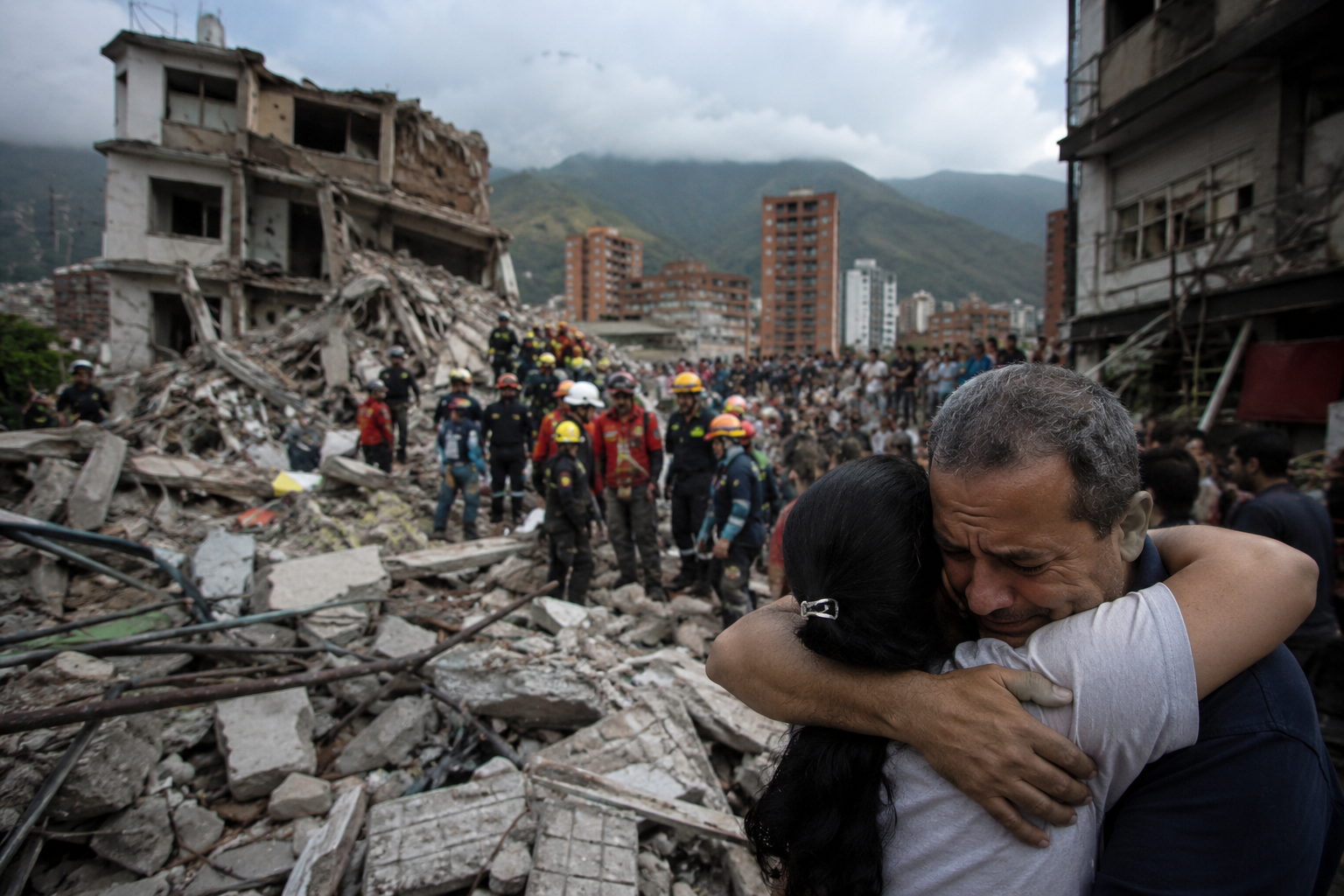 Sube el saldo a 235 muertos; rescate sigue entre edificios colapsados.