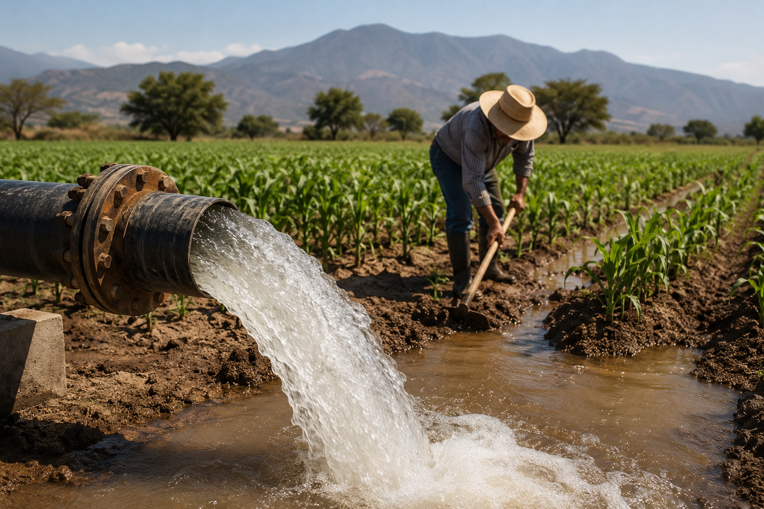 Huella hídrica creció 16.4%; agricultura absorbe tres cuartas partes.