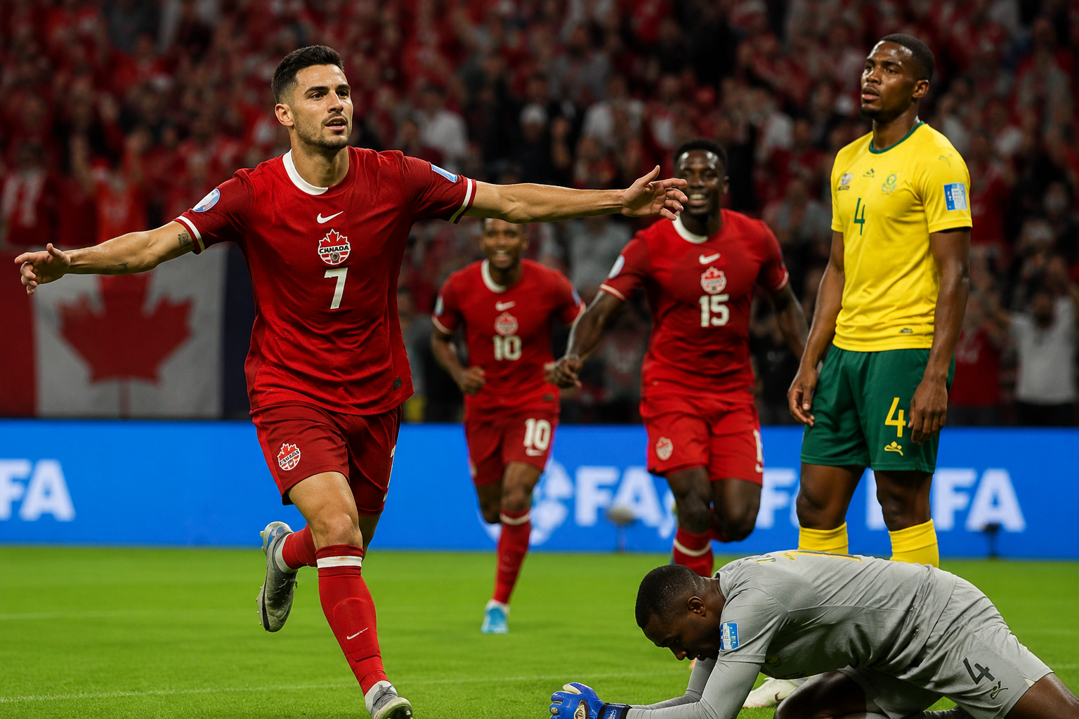 Canadá abre la fase final con victoria y se instala en octavos.