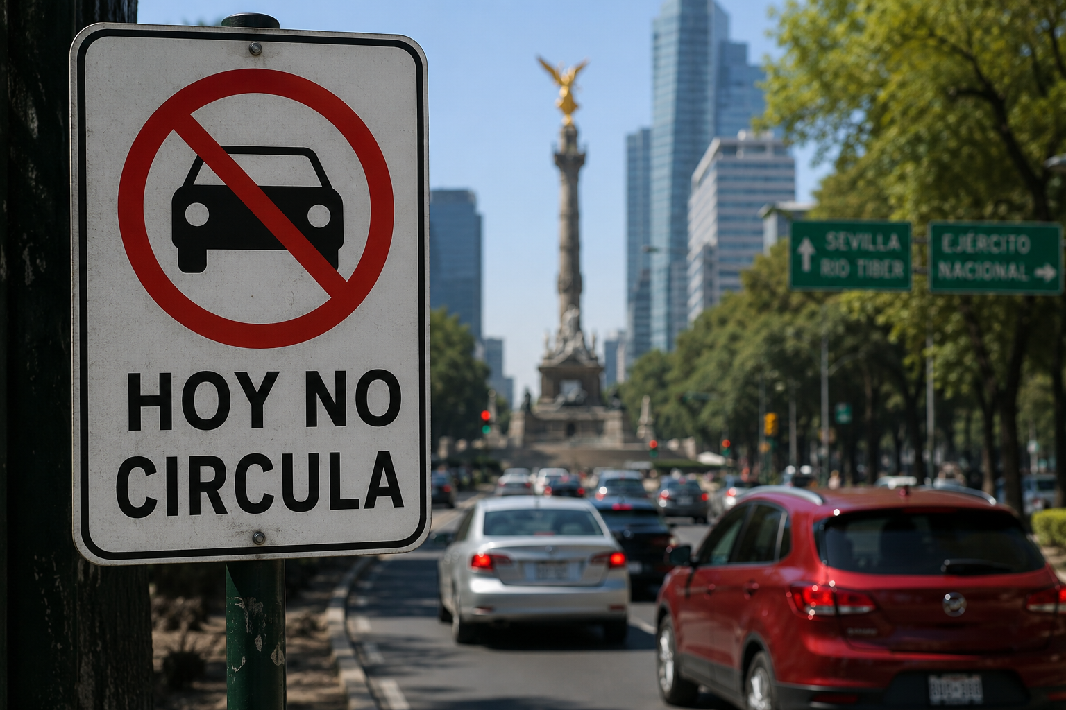 Engomado rosa y placas 7 y 8 descansan este martes en el Valle de México.