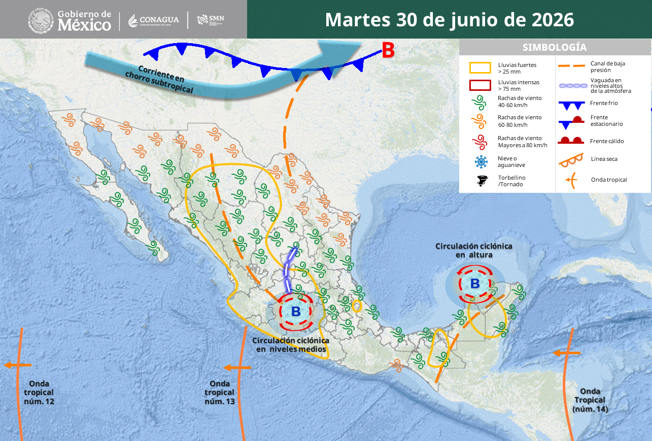 Lluvias intensas, granizo y calor extremo marcarán el clima este martes.