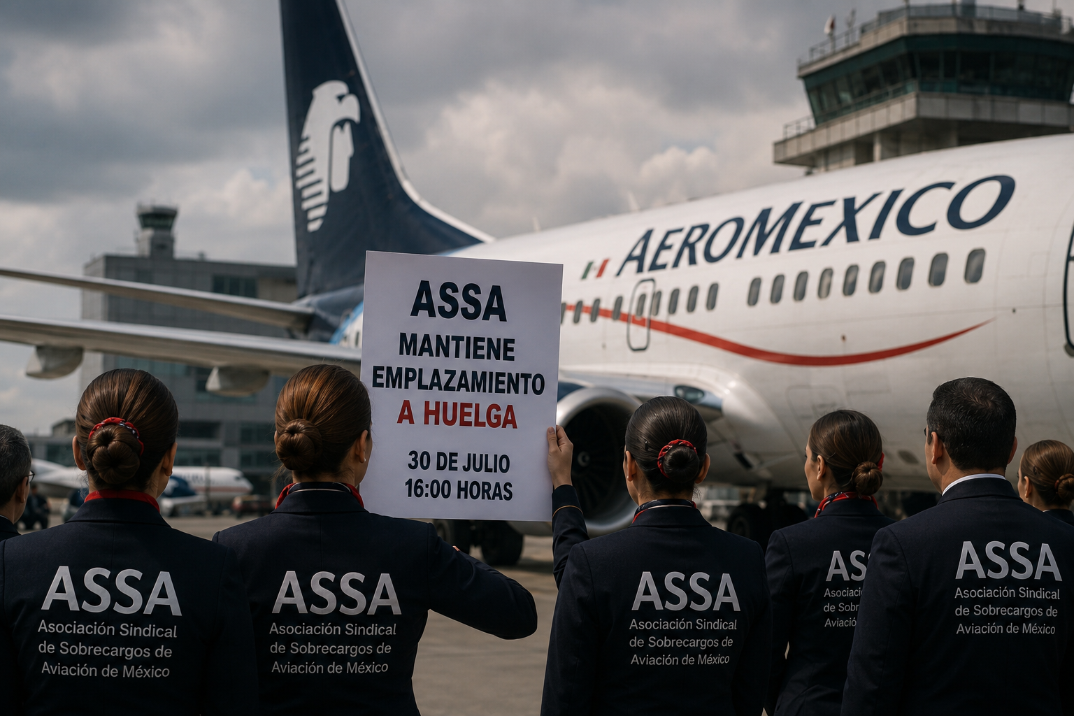 ASSA mantiene huelga; negociación con Aeroméxico sigue sin acuerdo.