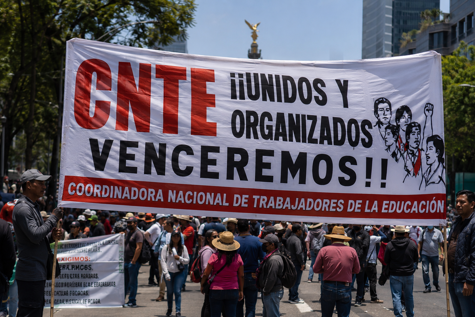 CNTE convoca protesta en CDMX por presuntos acuerdos incumplidos.
