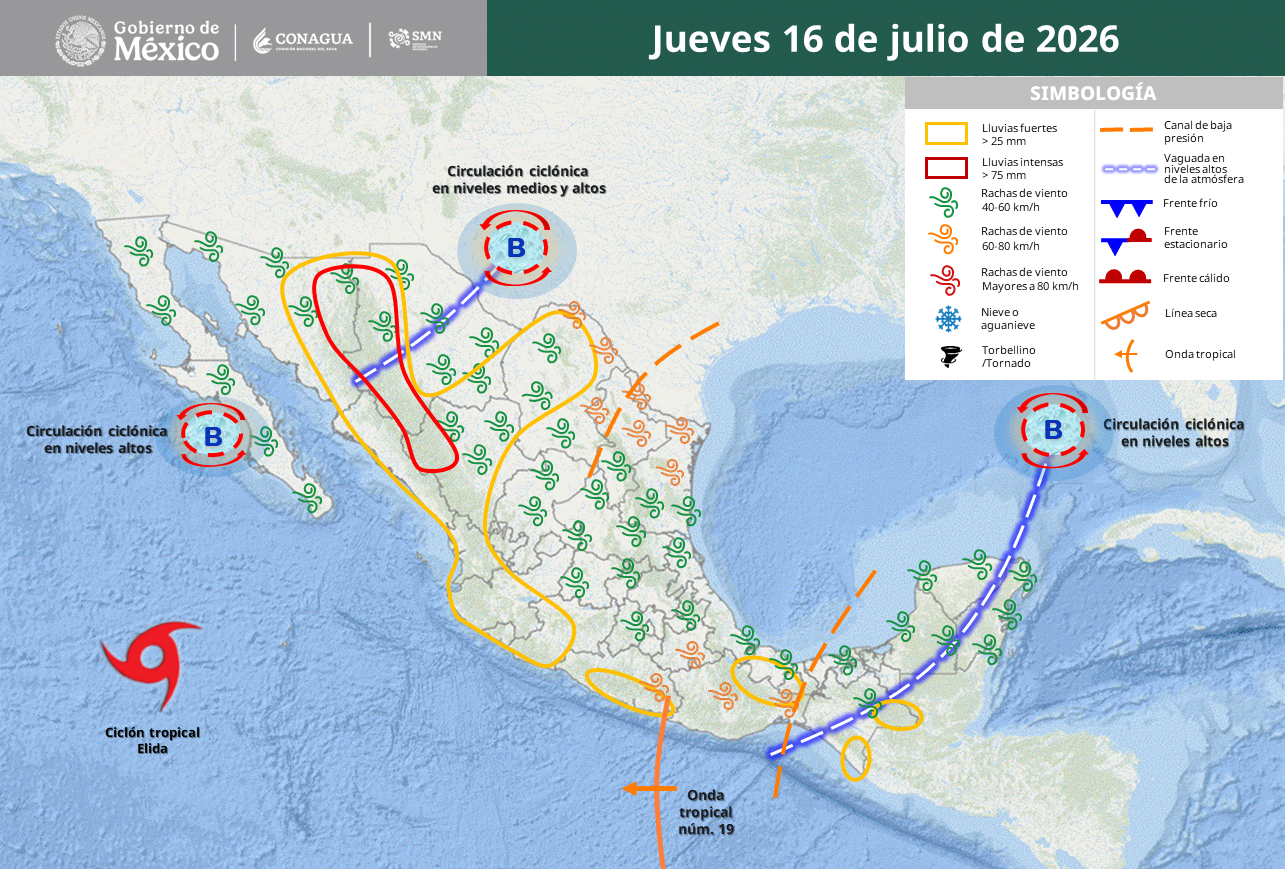 Lluvias intensas y calor extremo elevarán riesgos en gran parte del País.