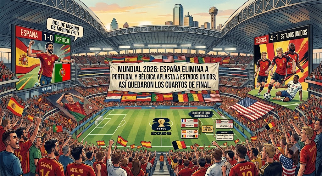 España y Bélgica sellan su pase a cuartos del Mundial 2026.