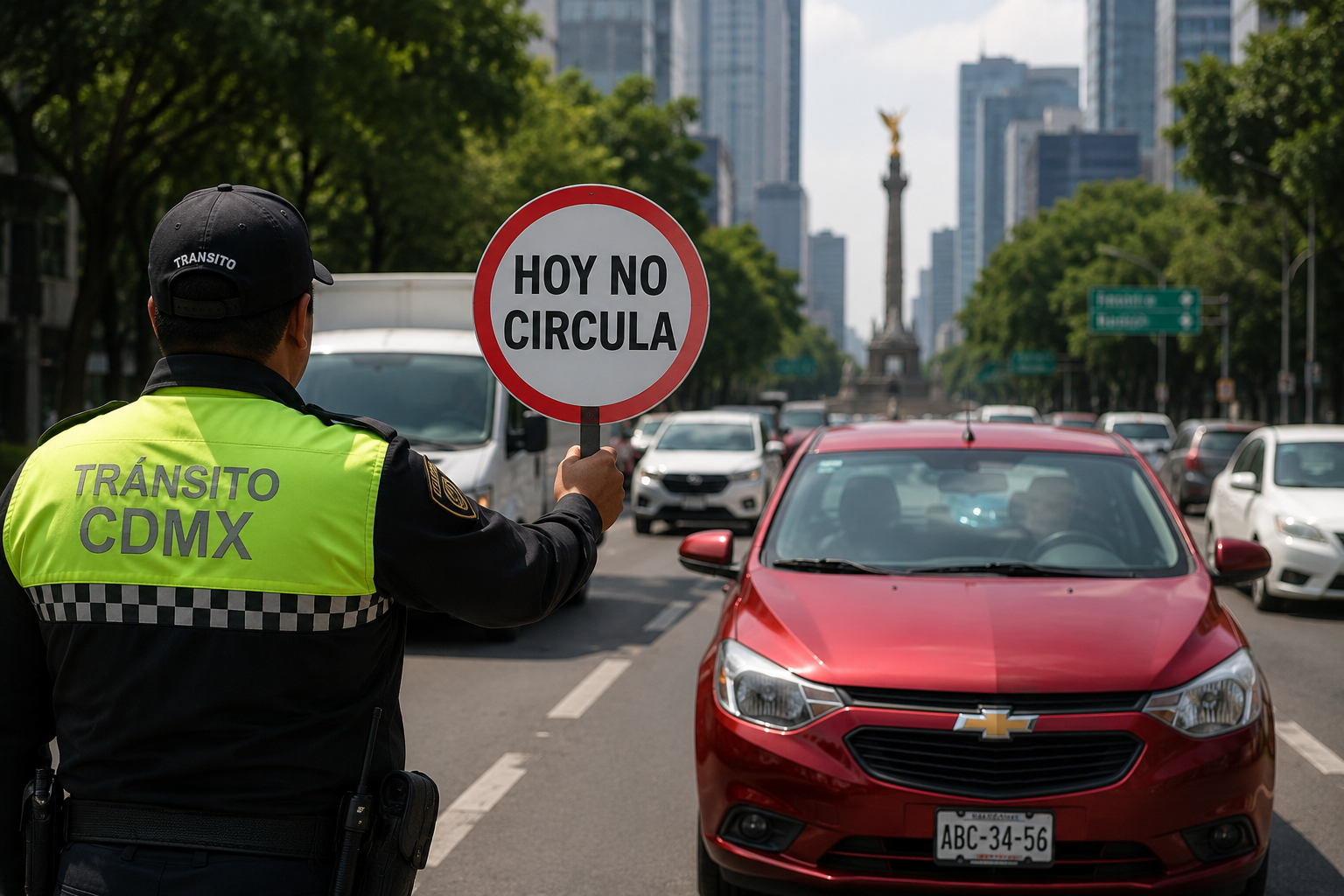 Engomado rojo y placas 3 y 4 descansan este miércoles en la ZMVM.