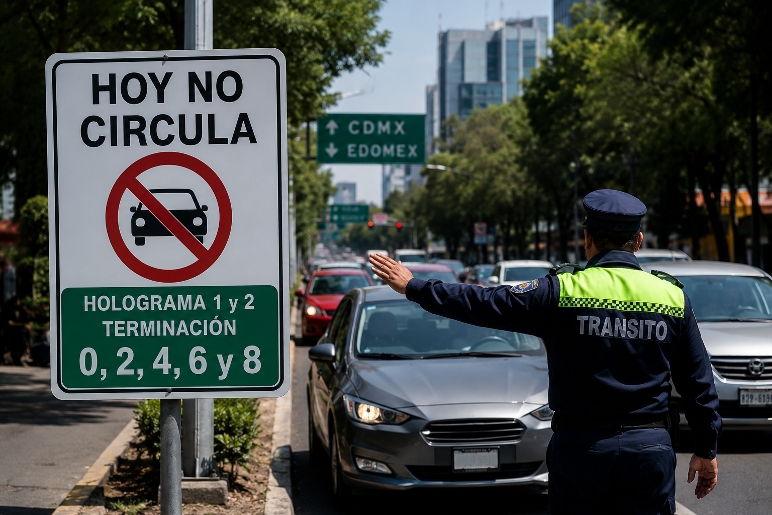 Restricción aplica a holograma 1, 2 y vehículos foráneos este sábado.