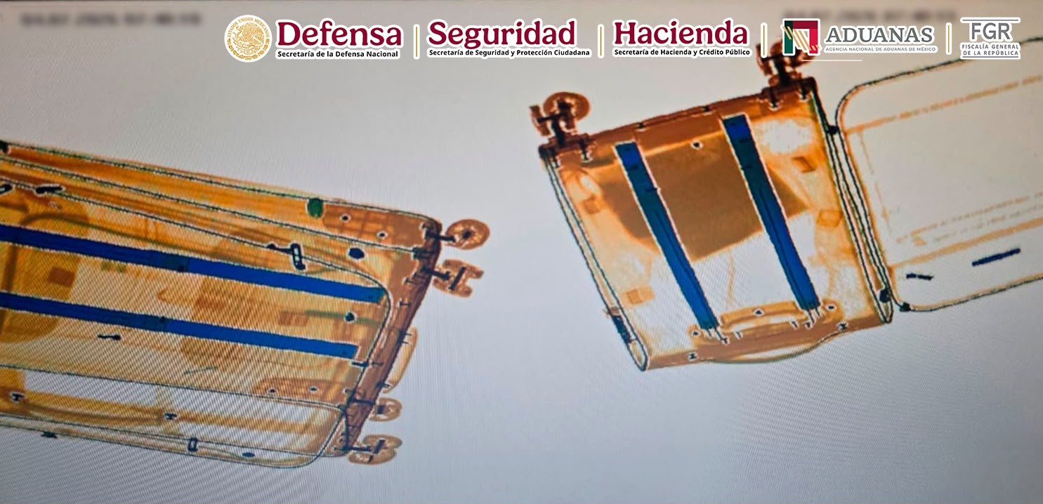 Droga iba oculta en una maleta detectada por análisis de riesgo aduanero.