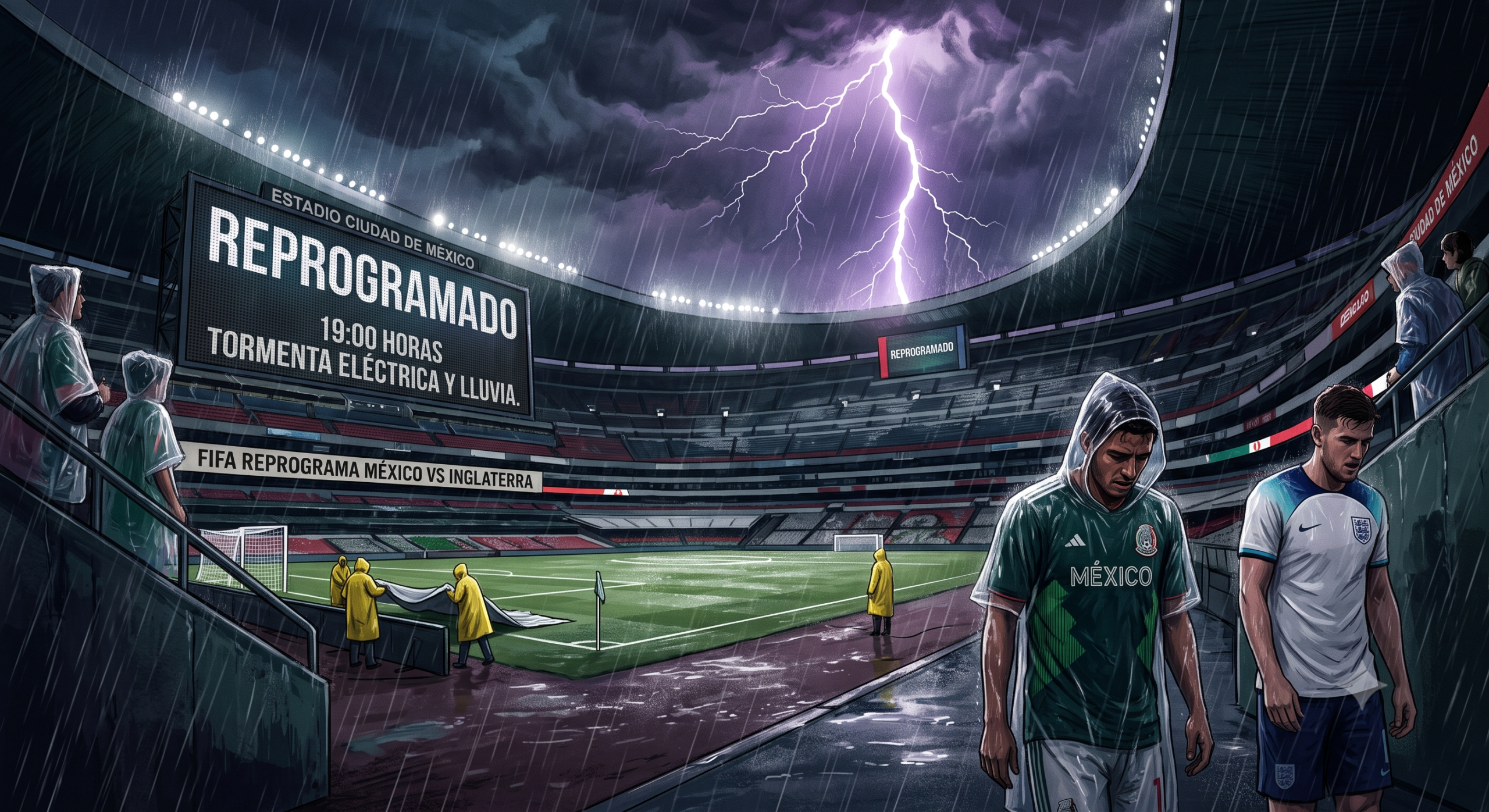Tormenta eléctrica forza retraso del juego de Octavos; arranca a las 19:00 horas.