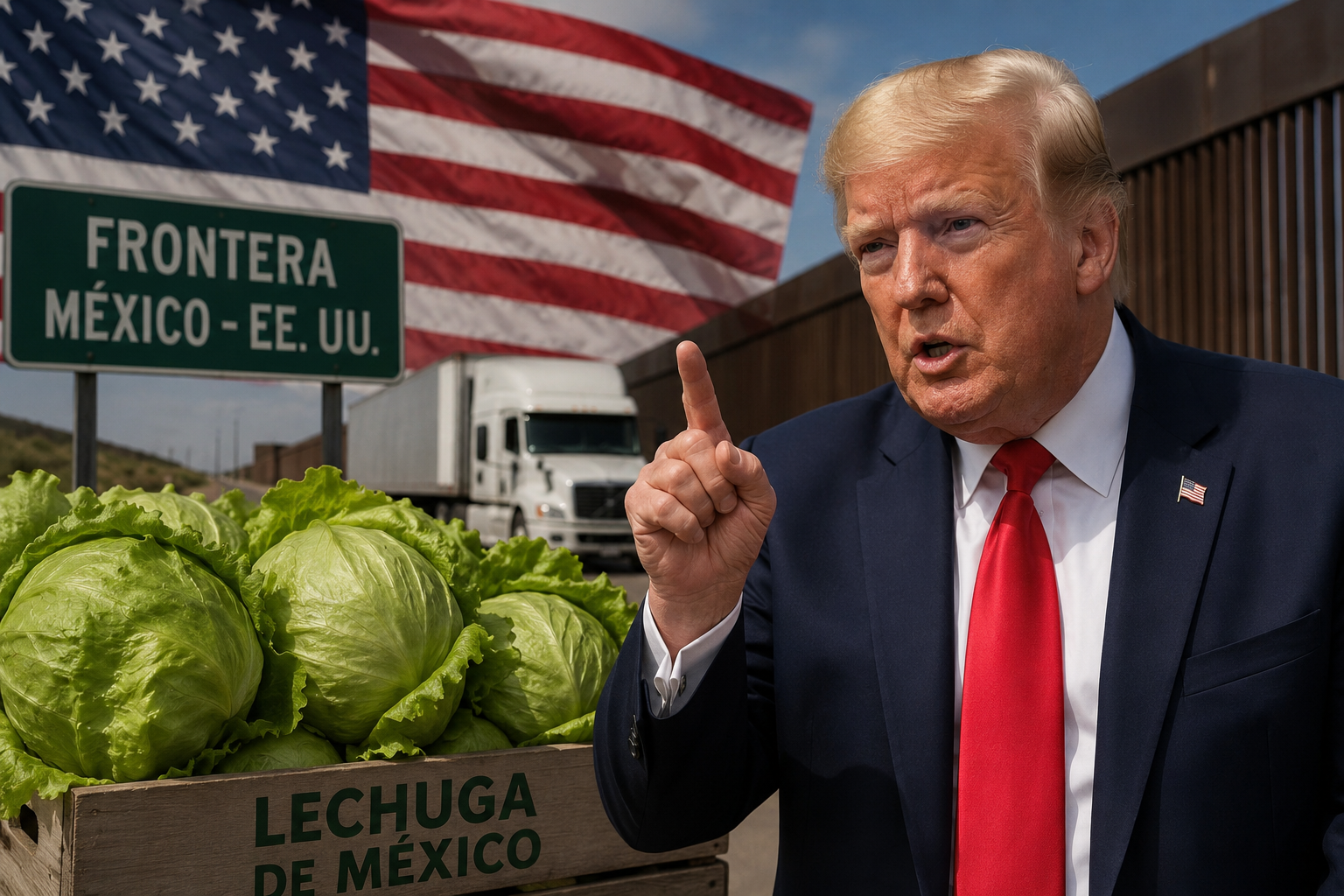 Trump abre nuevo frente comercial con México por la lechuga.
